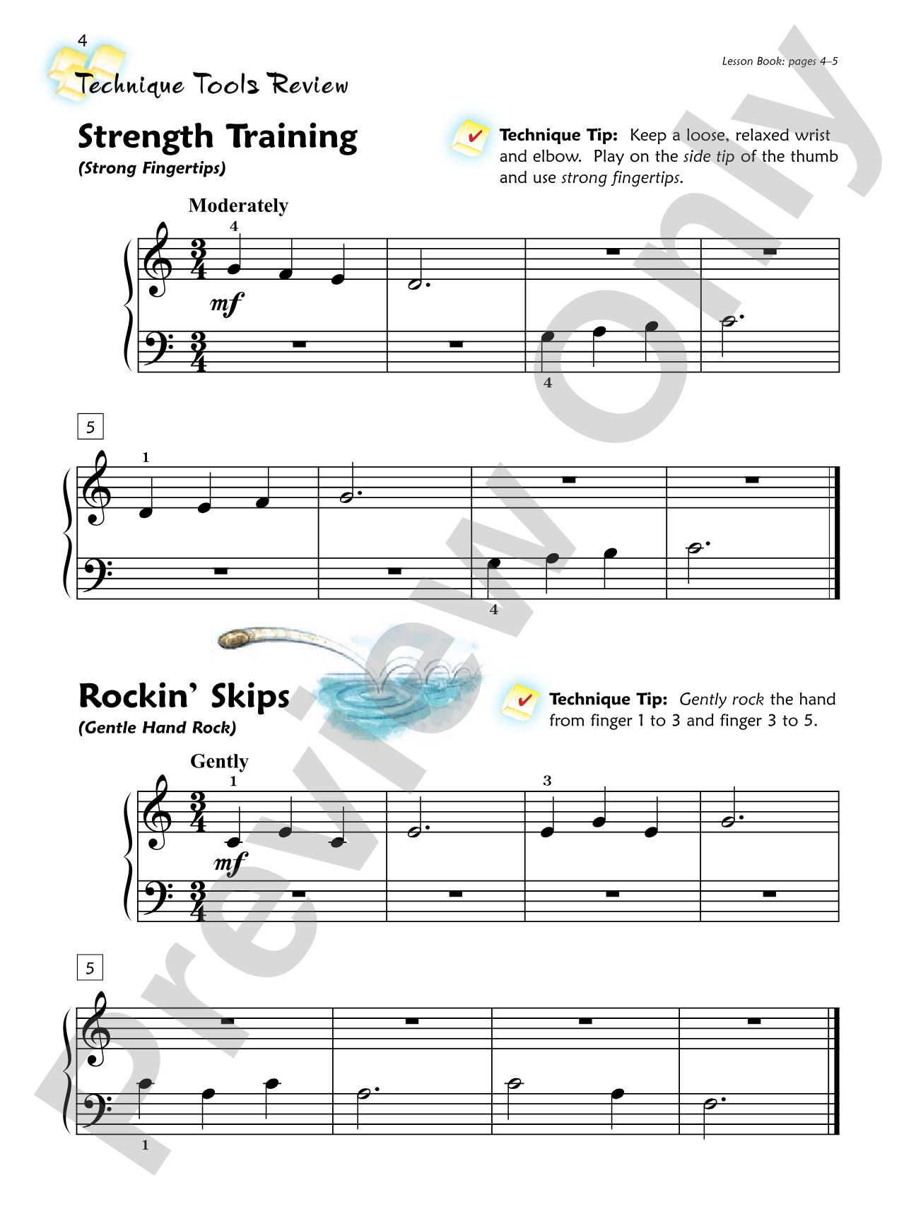 Premier Piano Course, Technique 1B: Piano