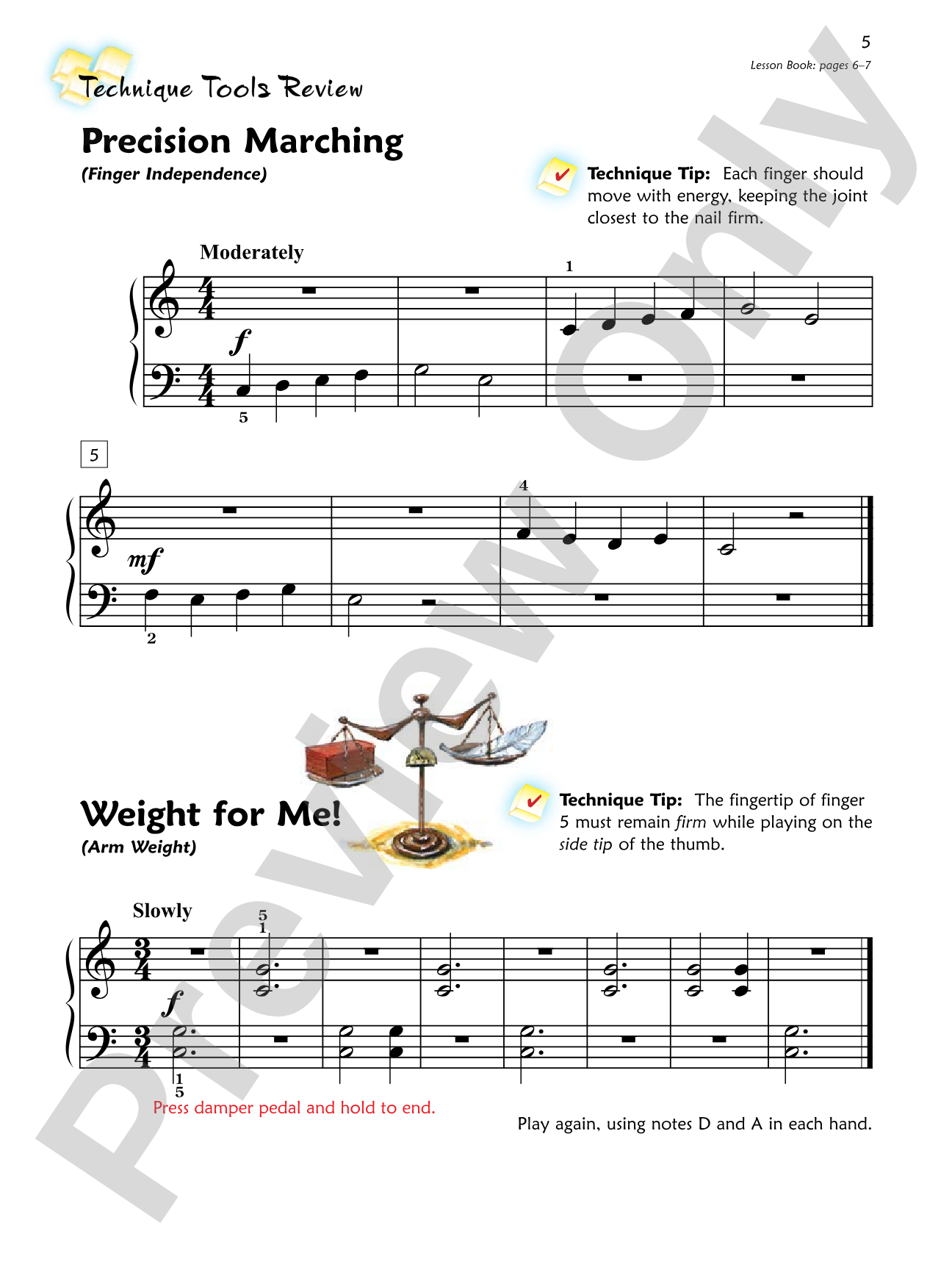 Premier Piano Course, Technique 1B: Piano