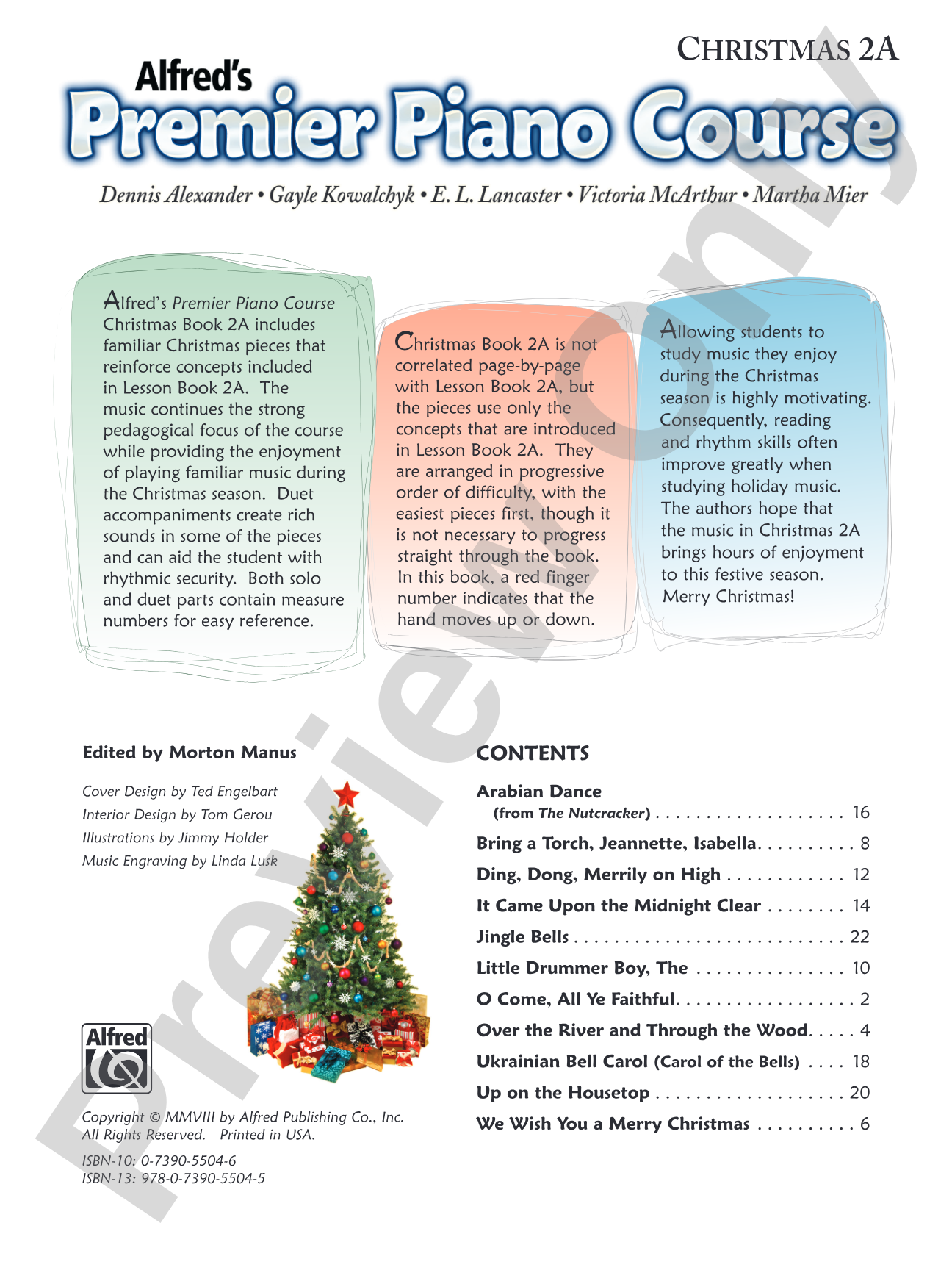 Premier Piano Course, Christmas 2A: Piano