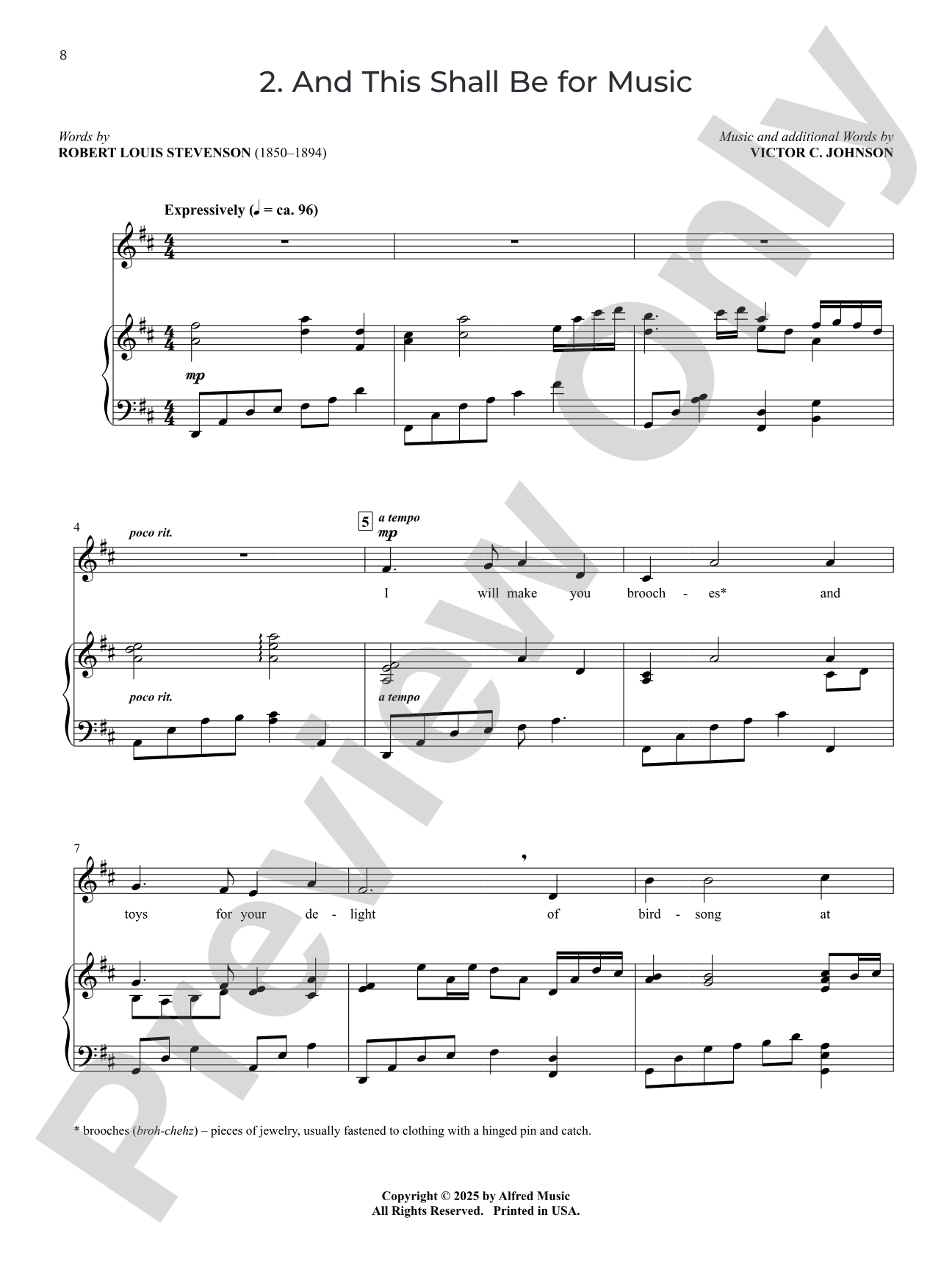 The Victor Johnson Collection: Folk Songs, Spirituals, and Poetic Settings for Solo Voice and Piano: Medium High Vocal Book