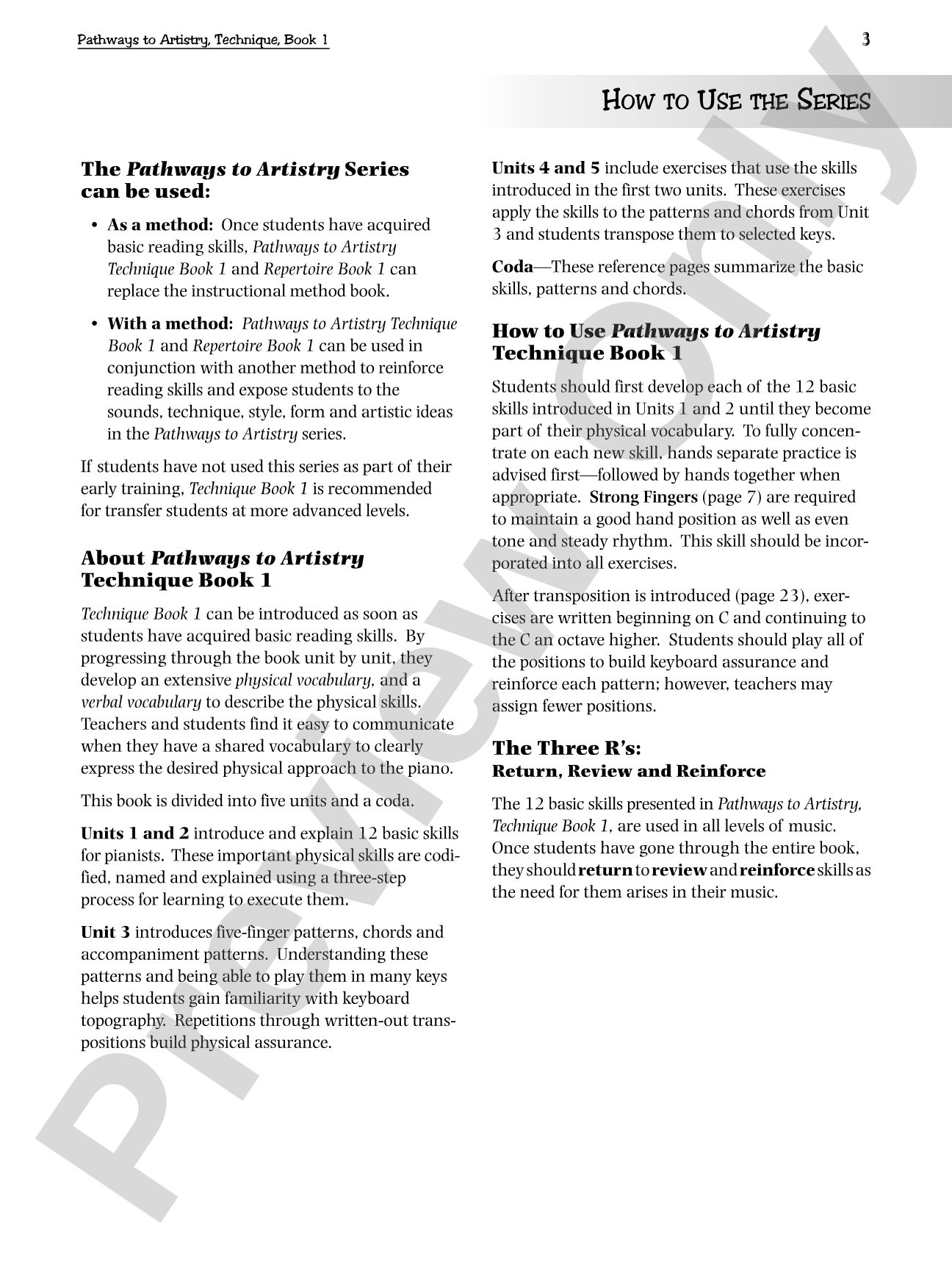 Pathways to Artistry: Technique, Book 1: A Method for Comprehensive Technical and Musical Development: Piano