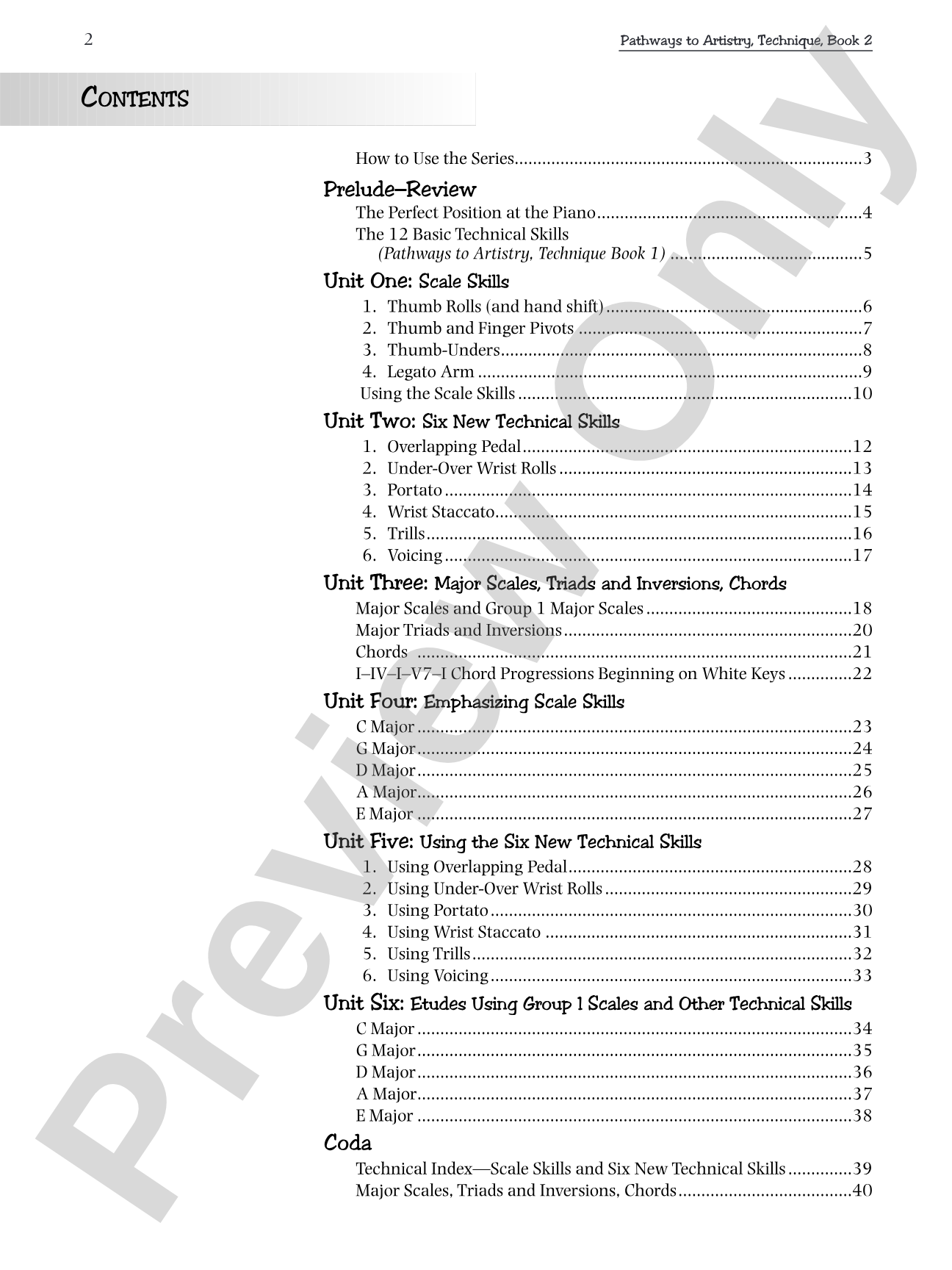 Pathways to Artistry: Technique, Book 2: A Method for Comprehensive Technical and Musical Development: Piano