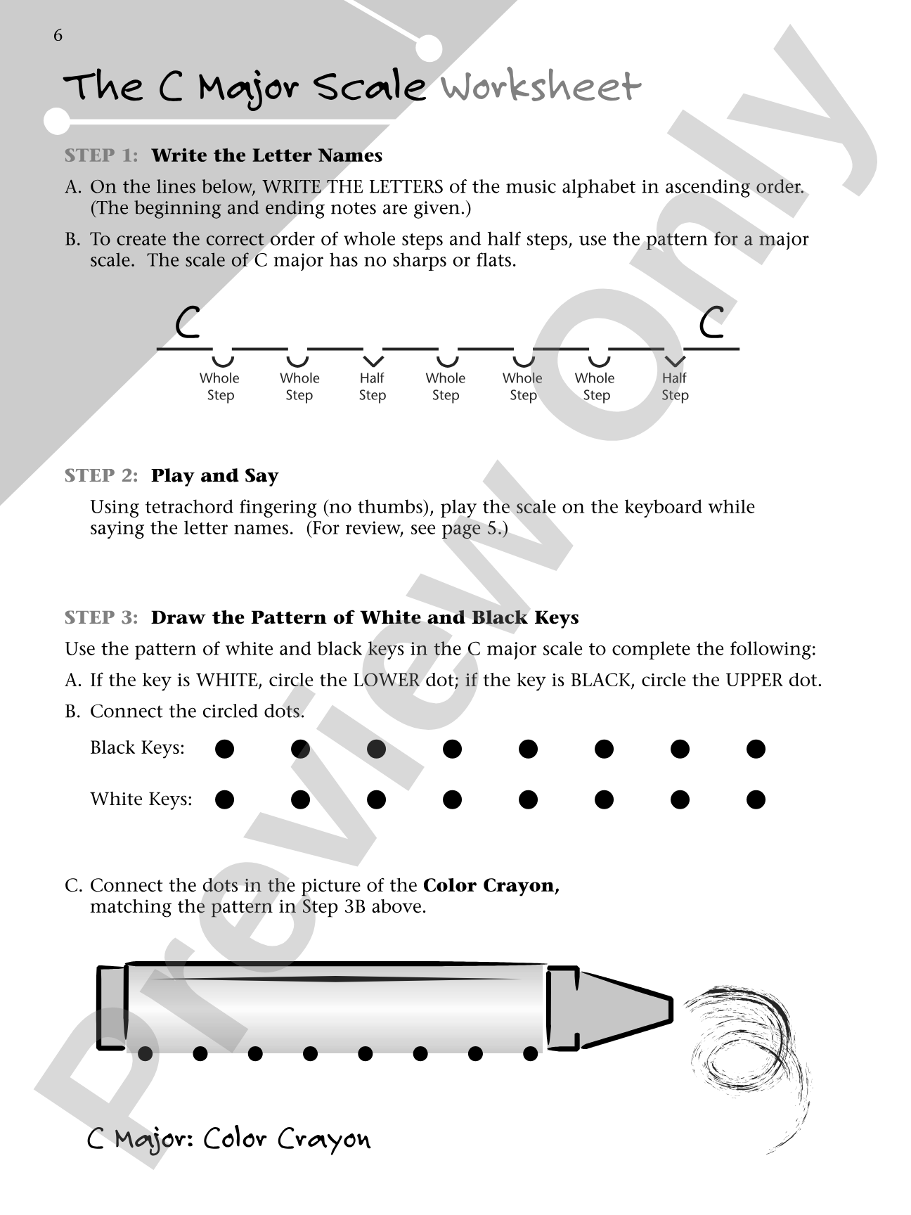 Major Scale Picture Workbook: A Fun Approach to Learning Major Scales: Piano