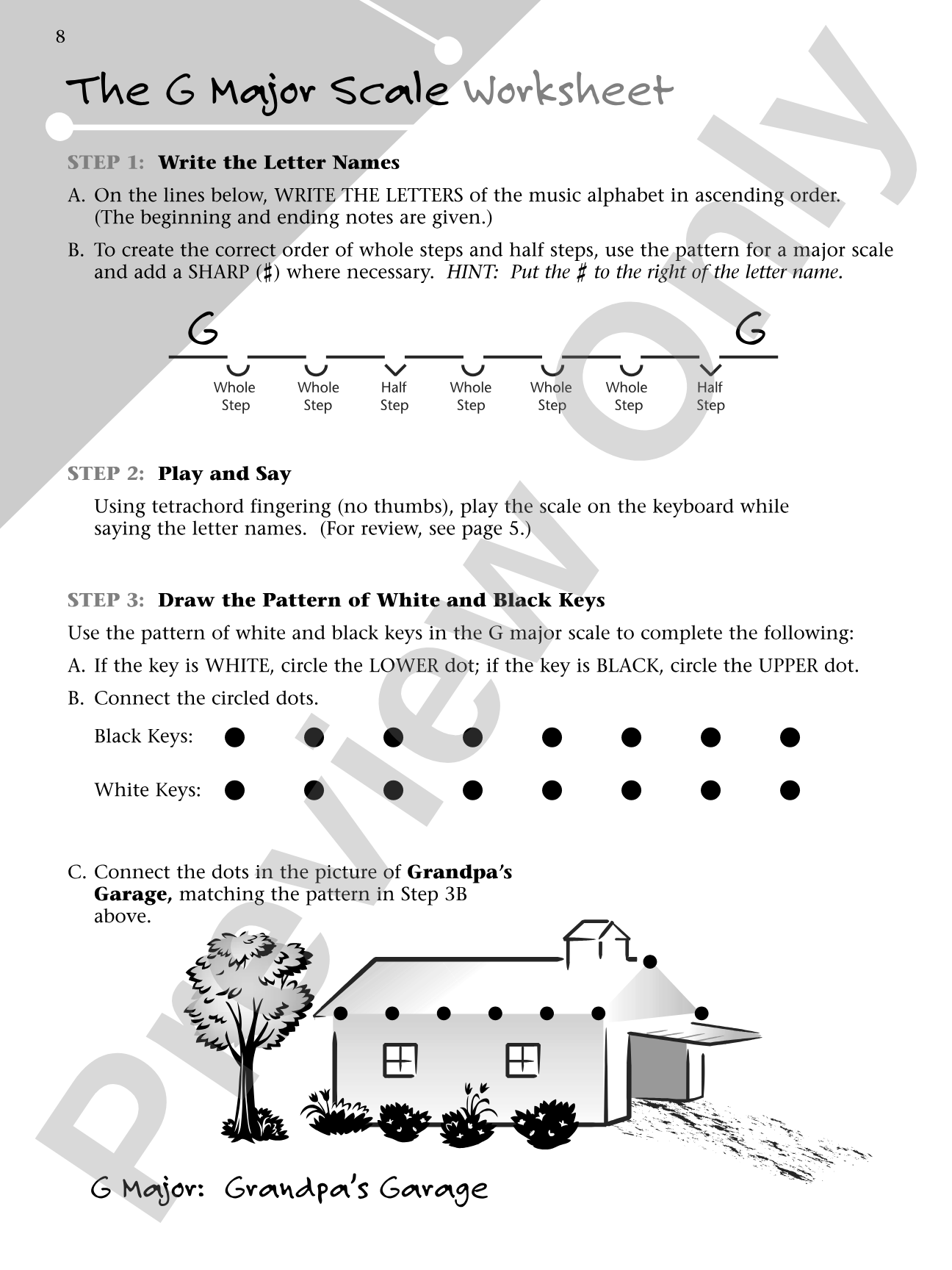 Major Scale Picture Workbook: A Fun Approach to Learning Major Scales: Piano