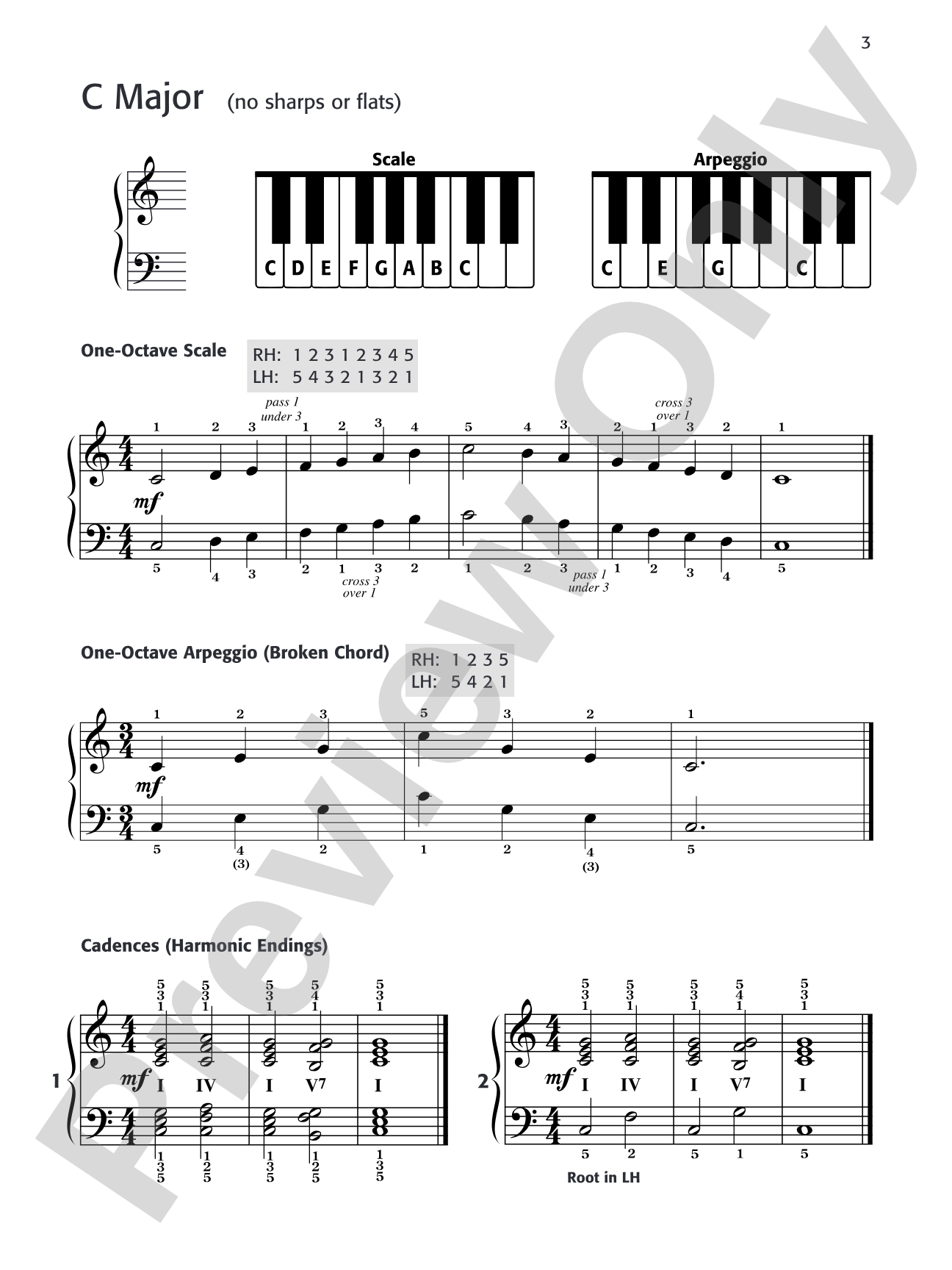 Daily Warm-Ups, Set 3: Major Scales & Arpeggios (One Octave): Piano