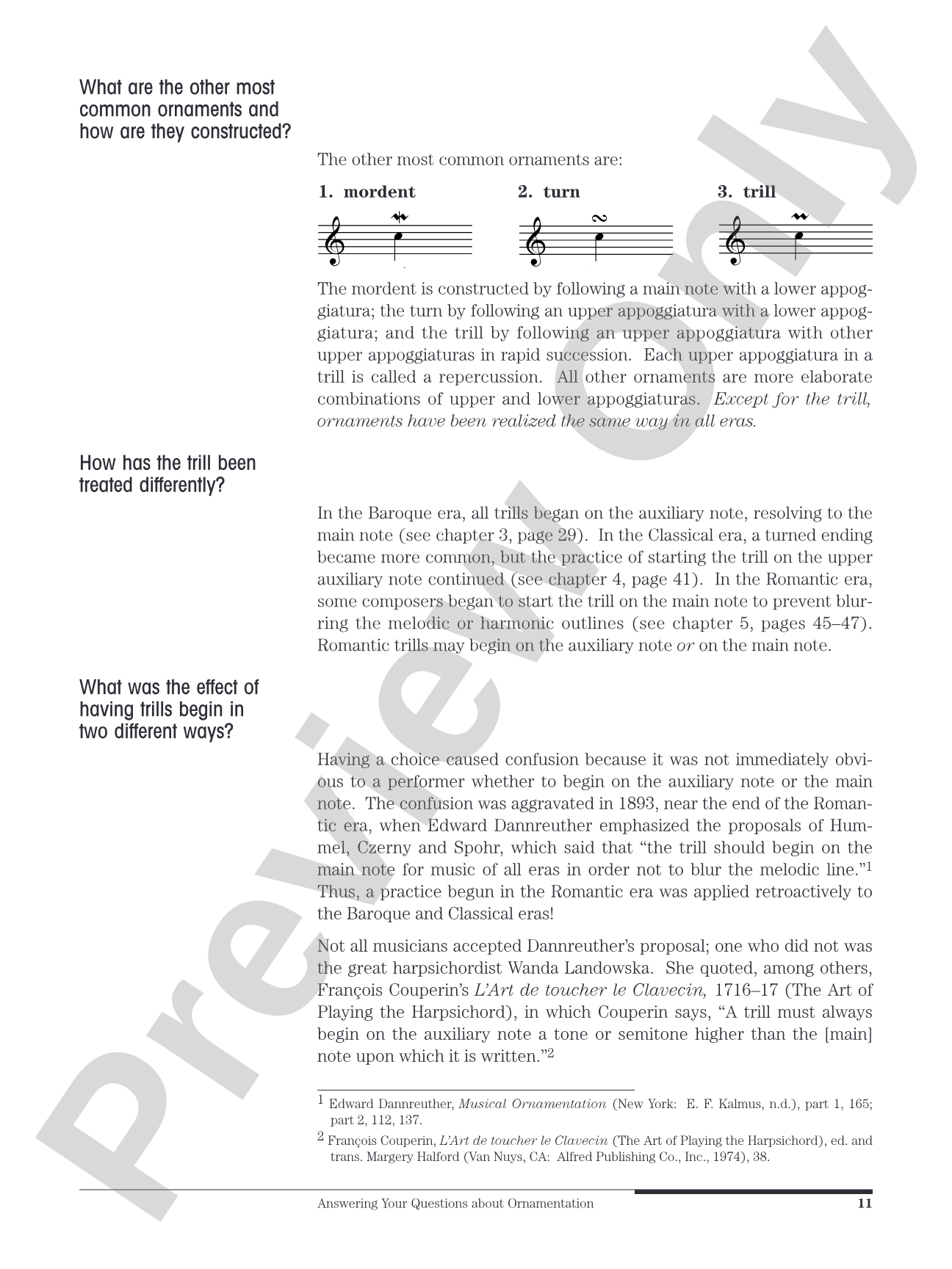 Ornamentation: A Question & Answer Manual: Piano
