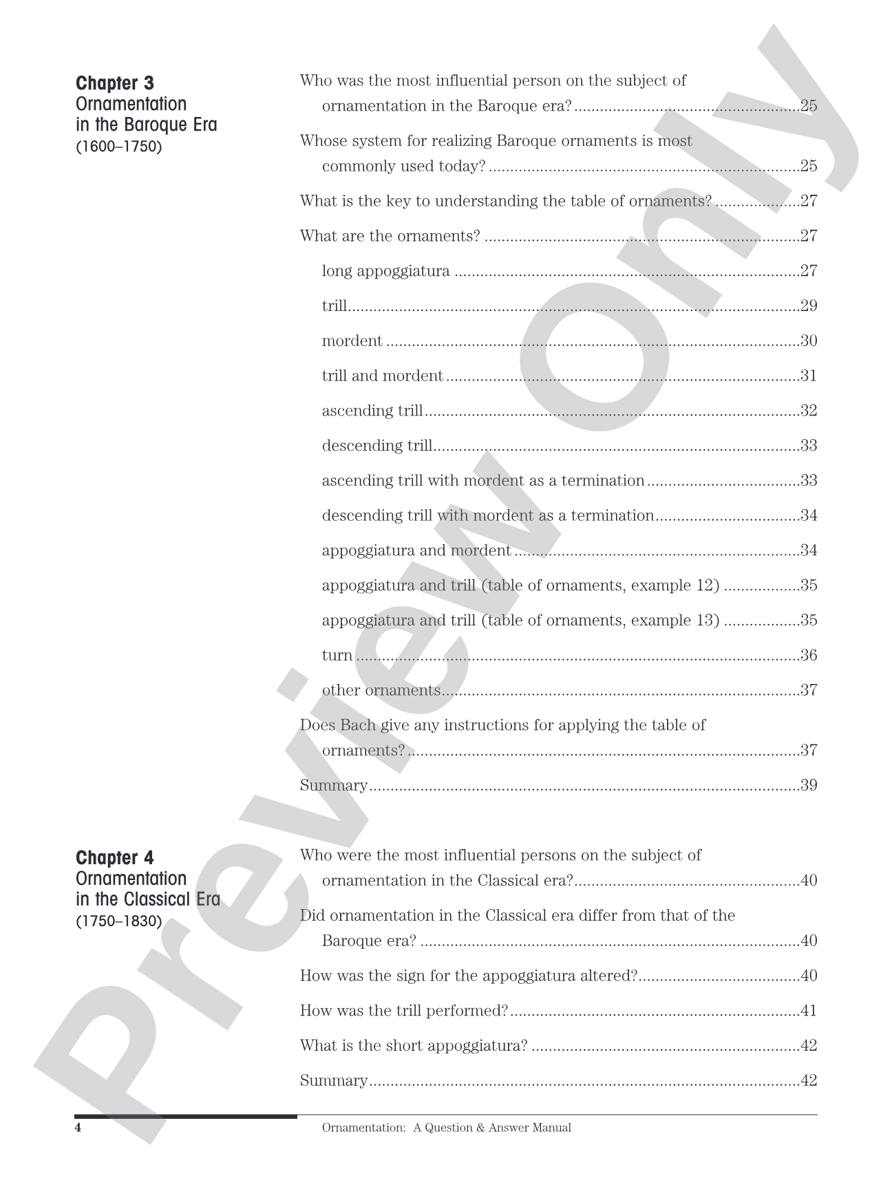 Ornamentation: A Question & Answer Manual: Piano