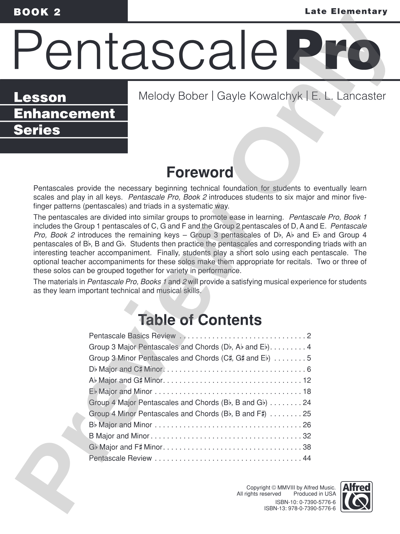 Pentascale Pro, Book 2: An Introduction to Major and Minor 5-Finger Patterns: Piano