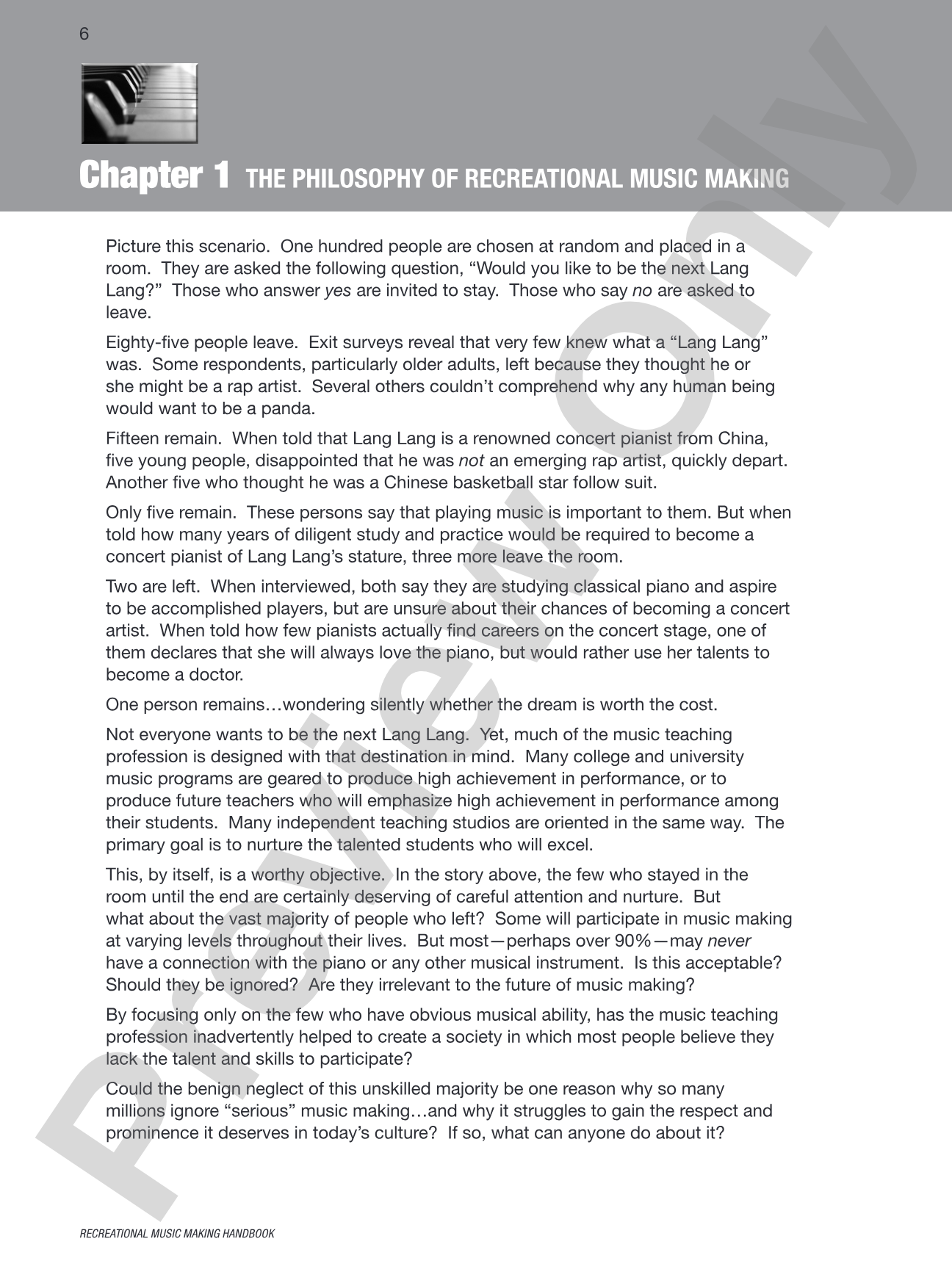 Recreational Music Making Handbook for Piano Teachers: Piano
