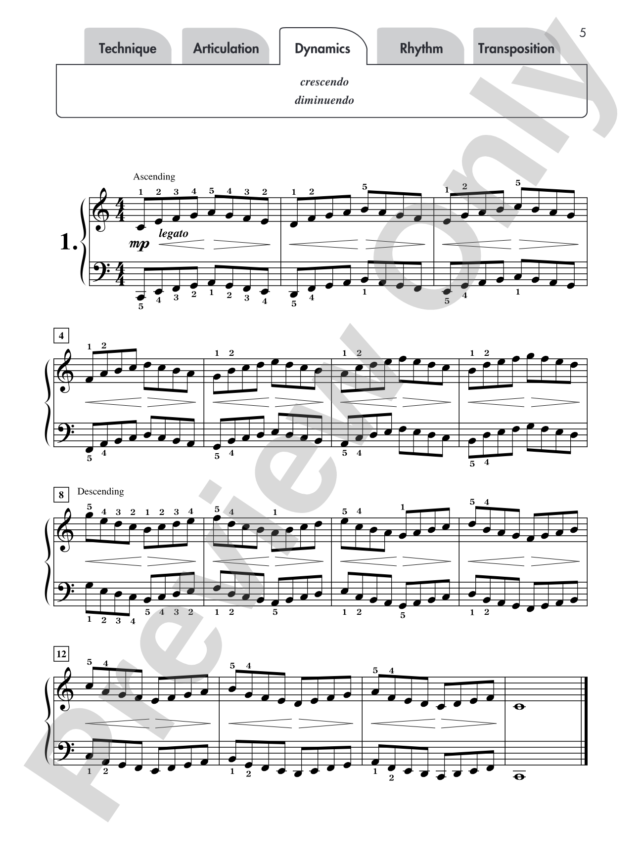 Hanon for Students, Book 1: 6 Varied Exercises from <i>The Virtuoso Pianist</i> for Late Elementary Pianists: Piano