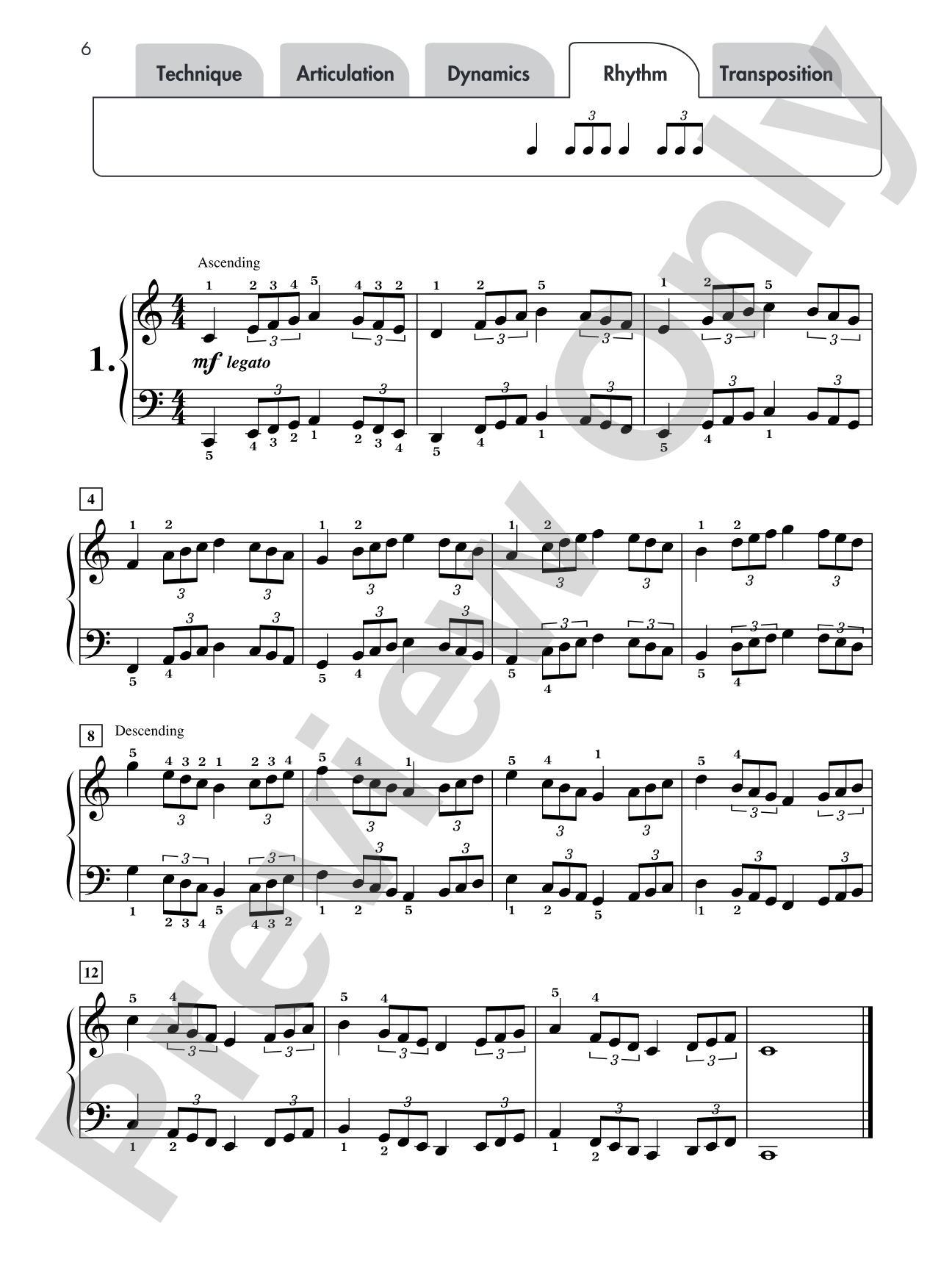 Hanon for Students, Book 1: 6 Varied Exercises from <i>The Virtuoso Pianist</i> for Late Elementary Pianists: Piano