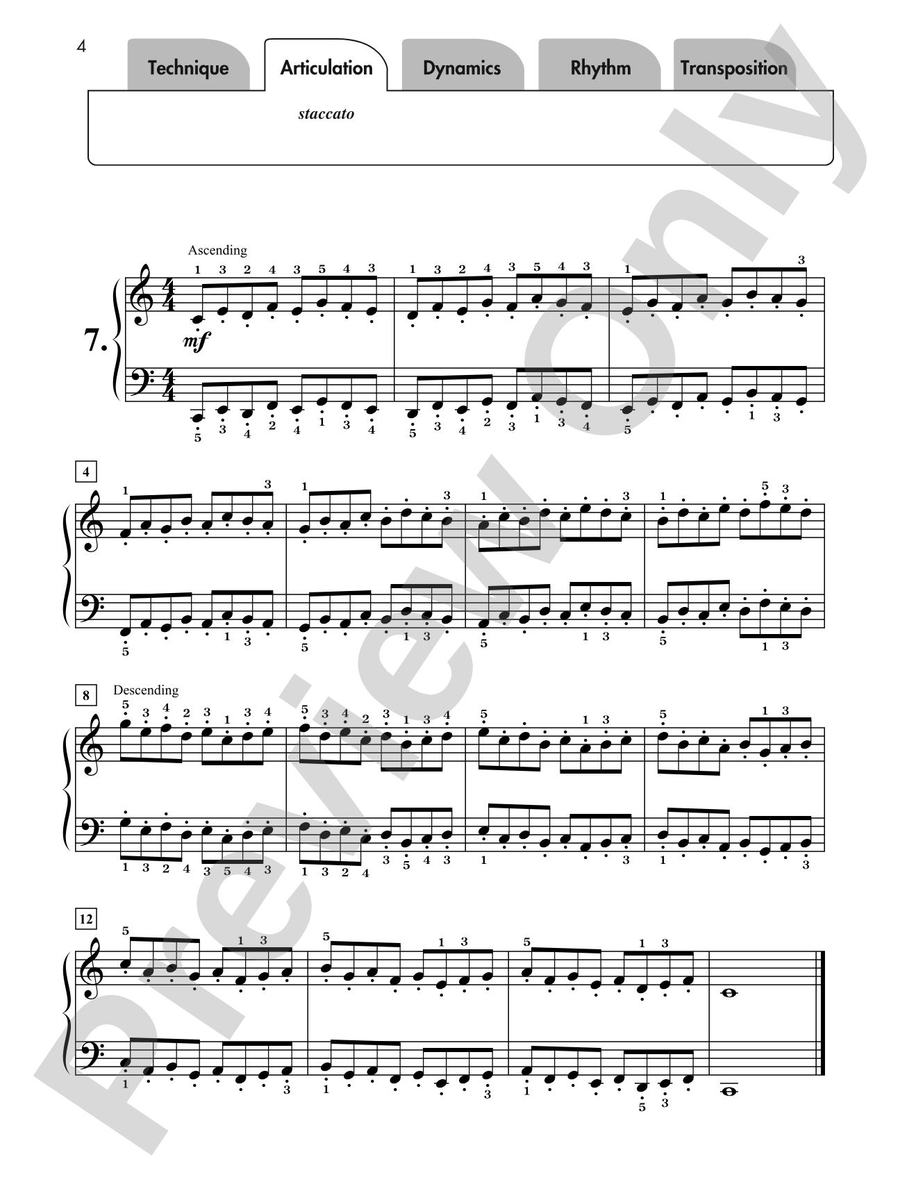 Hanon for Students, Book 2: 7 Varied Exercises from <i>The Virtuoso Pianist</i> for Early Intermediate Pianists: Piano