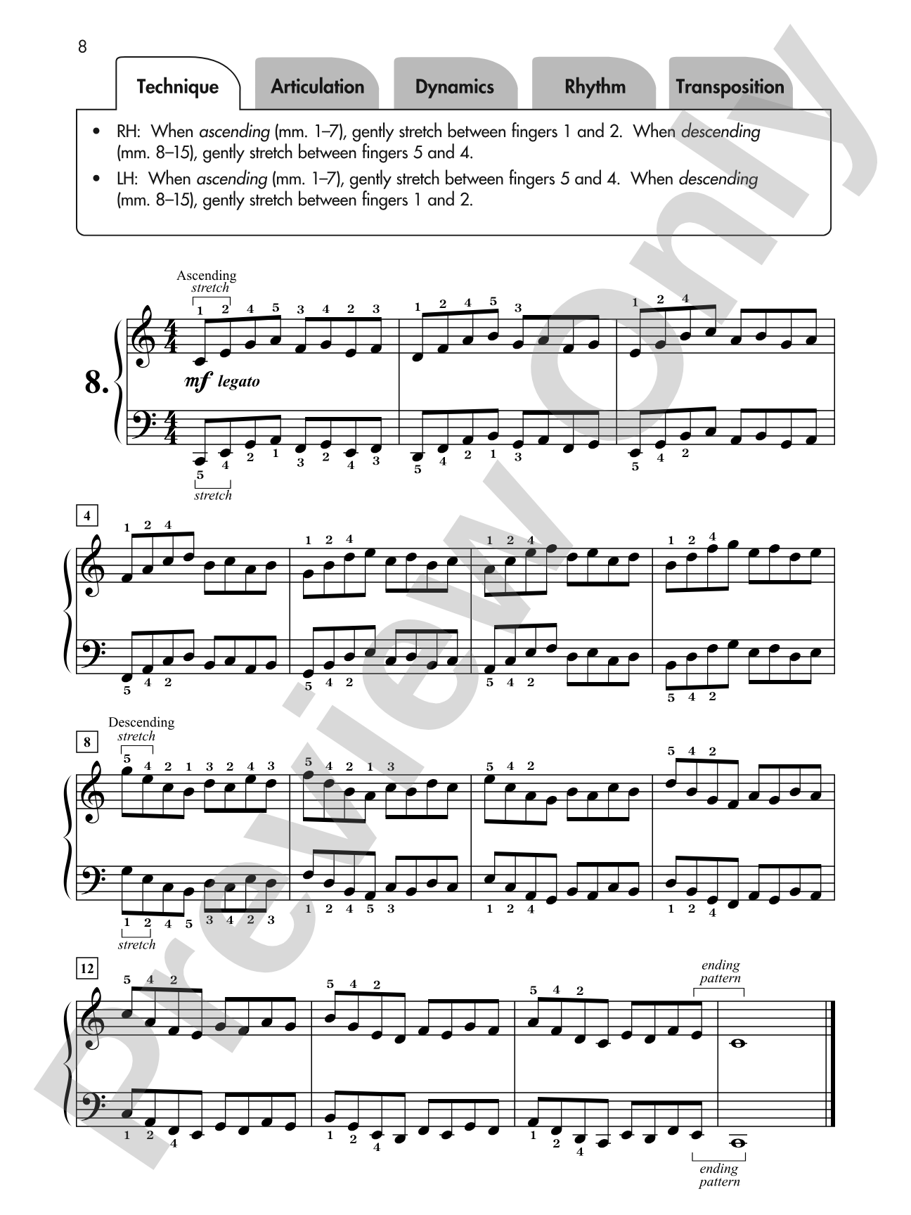 Hanon for Students, Book 2: 7 Varied Exercises from <i>The Virtuoso Pianist</i> for Early Intermediate Pianists: Piano