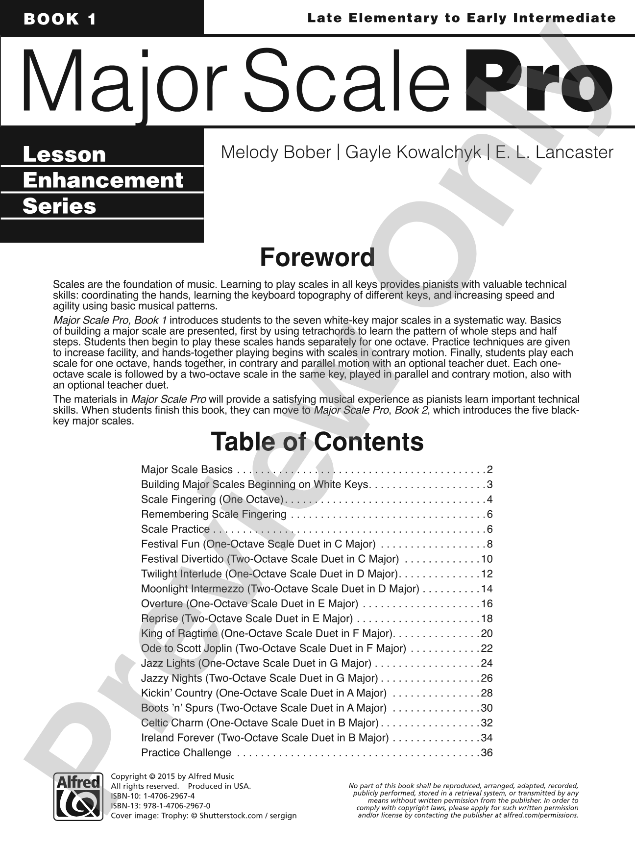 Major Scale Pro, Book 1: An Introduction to Major Scales Beginning on White Keys: Piano