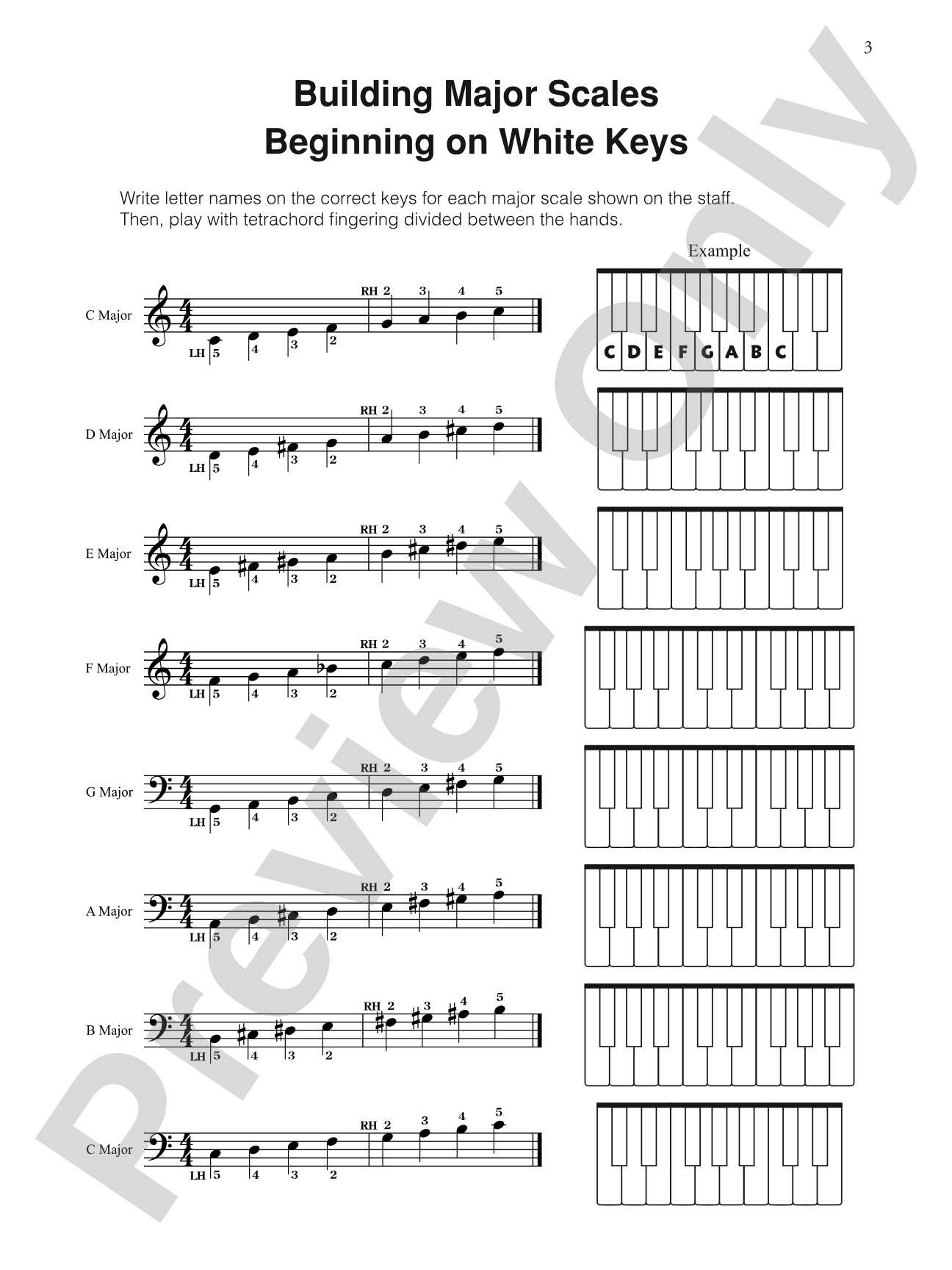 Major Scale Pro, Book 1: An Introduction to Major Scales Beginning on White Keys: Piano