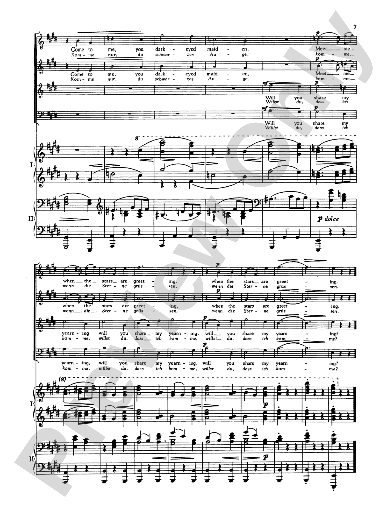 Liebeslieder Walzer, Opus 52: Choir