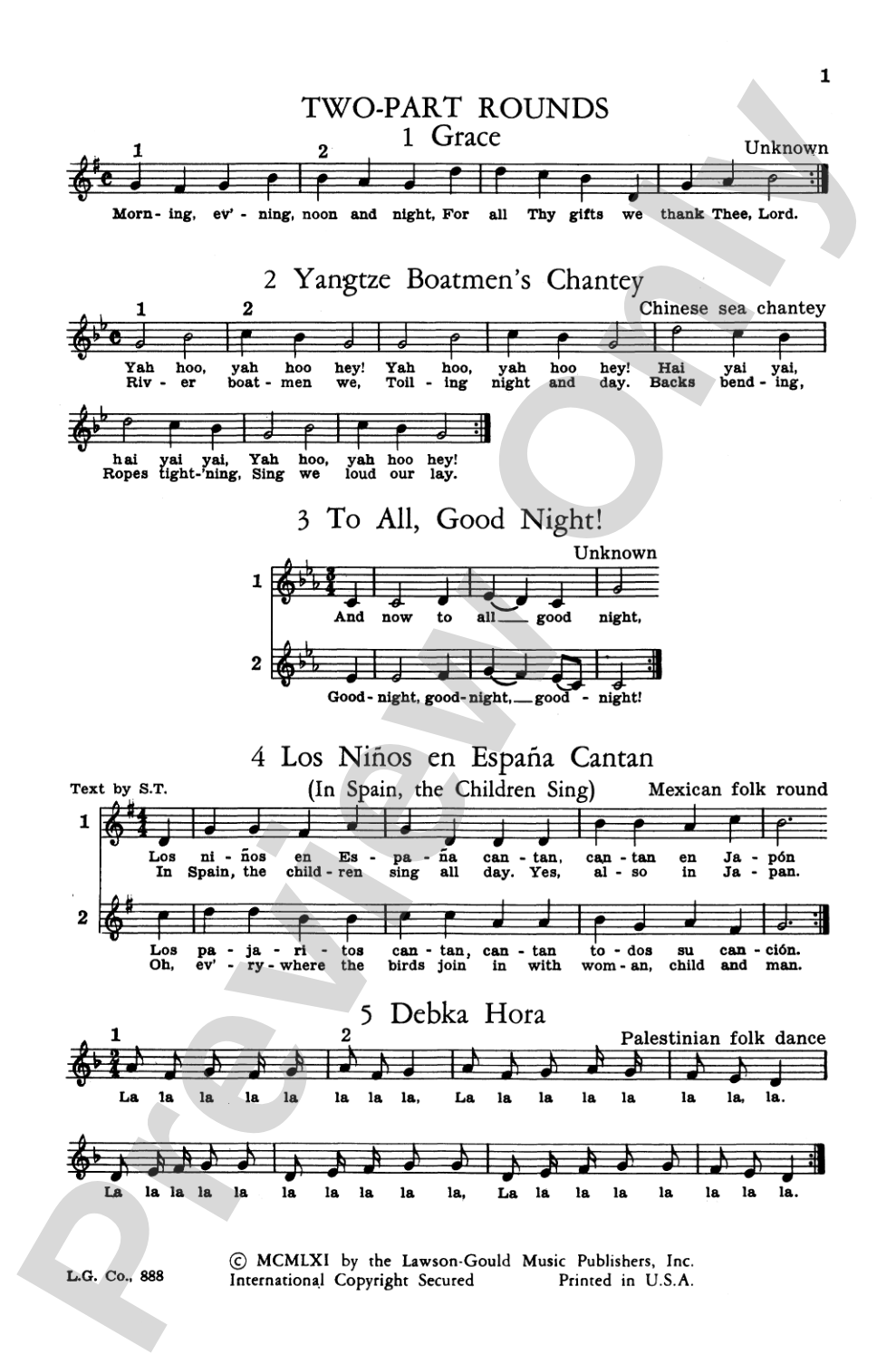 Rounds for Everyone from Everywhere: Unison Choral Book