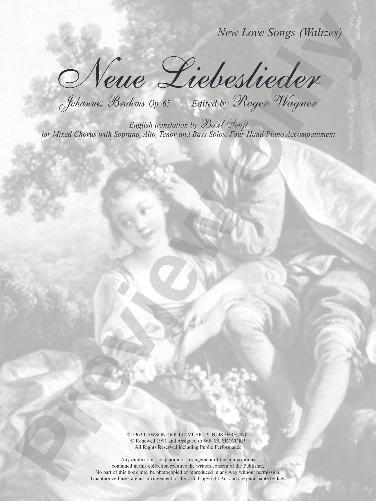 Neue Liebeslieder Walzer, Opus 65: Choir