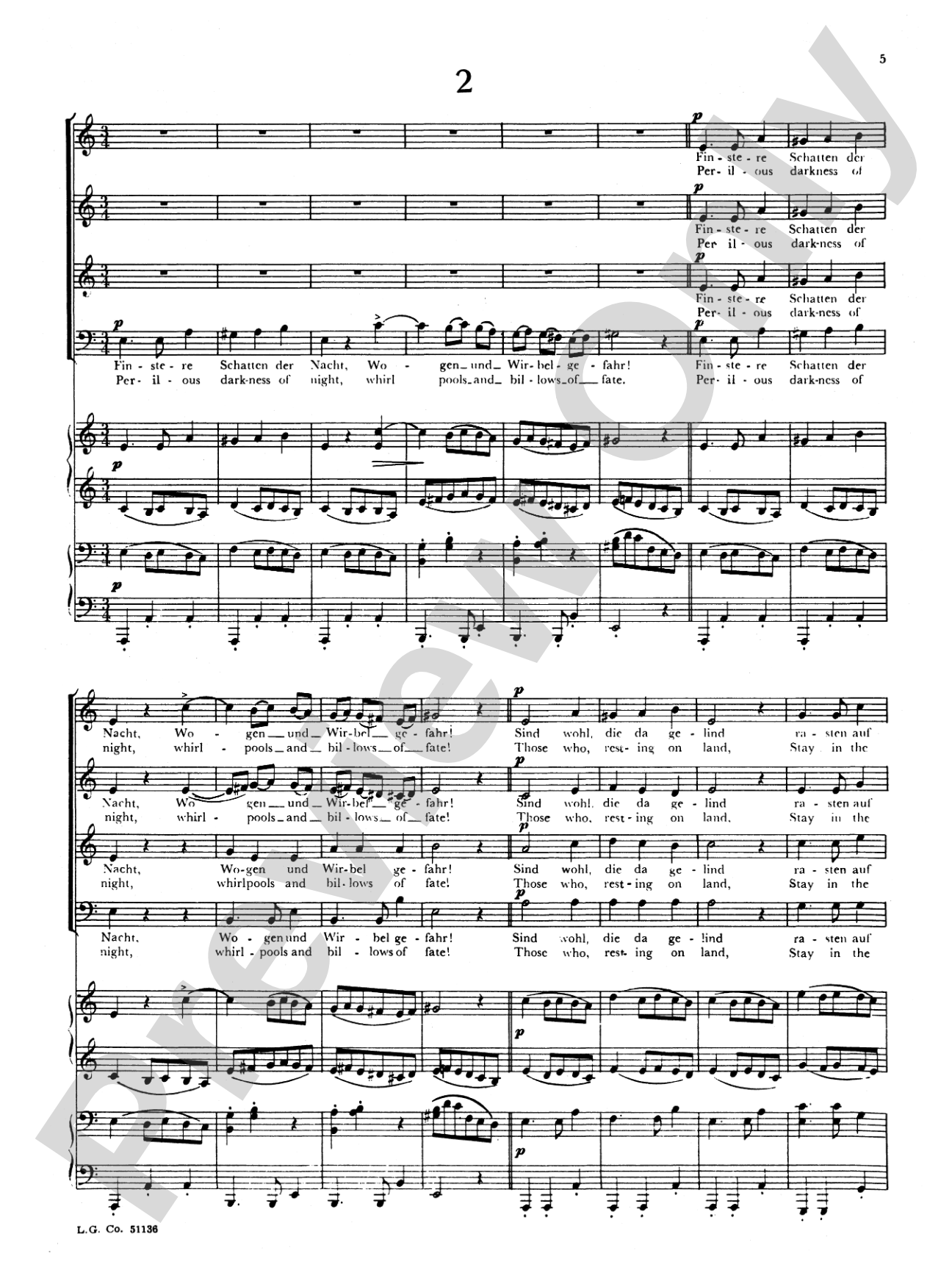 Neue Liebeslieder Walzer, Opus 65: Choir