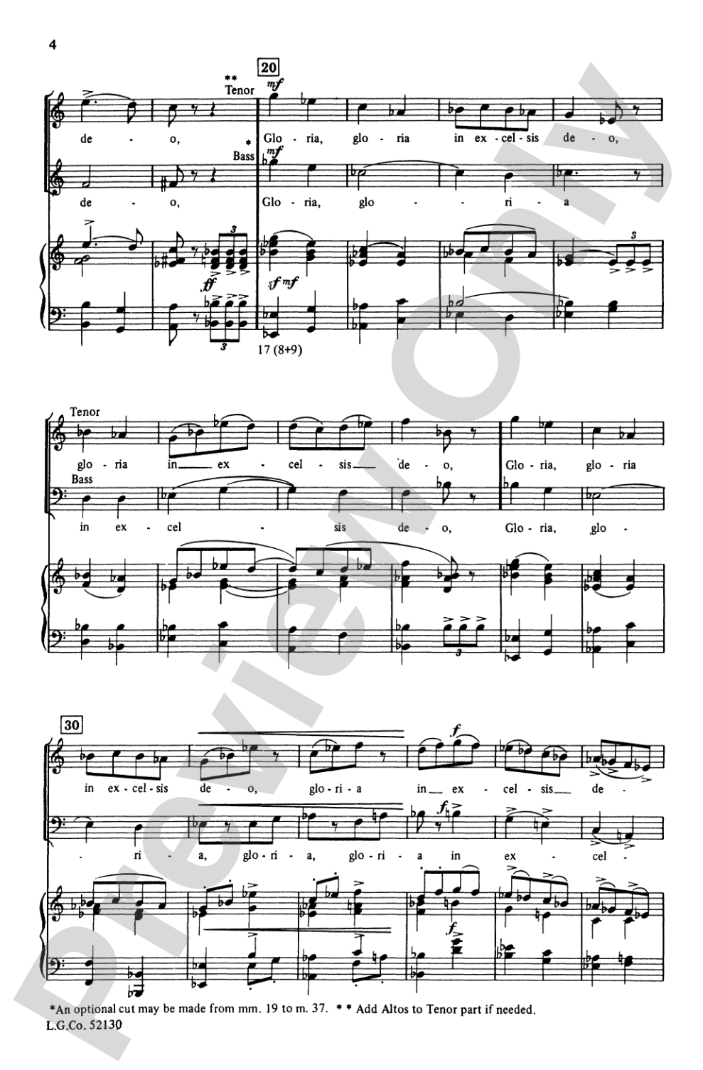 Gloria (from <I>Messa di Gloria</I>): Choir