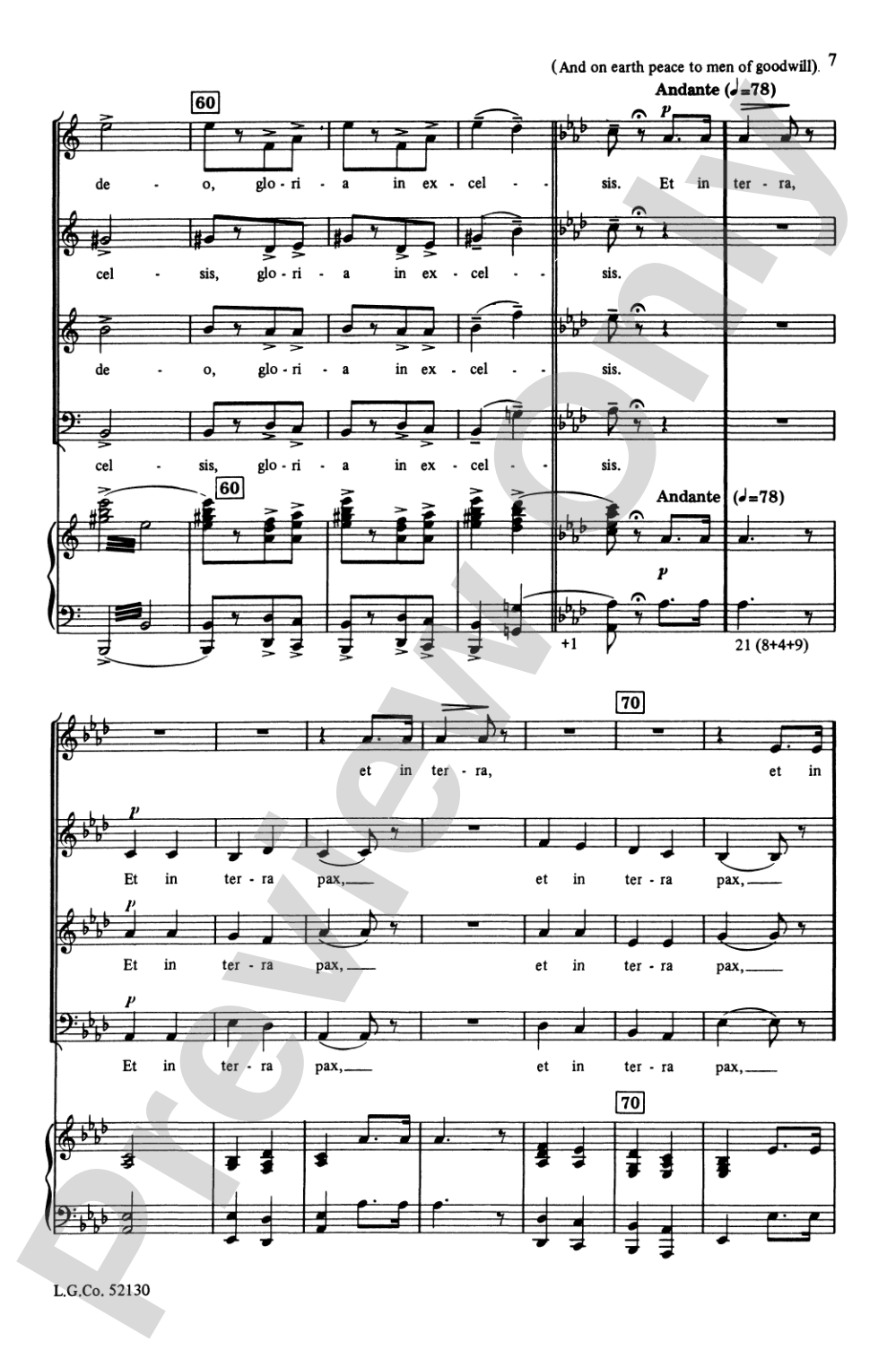 Gloria (from <I>Messa di Gloria</I>): Choir