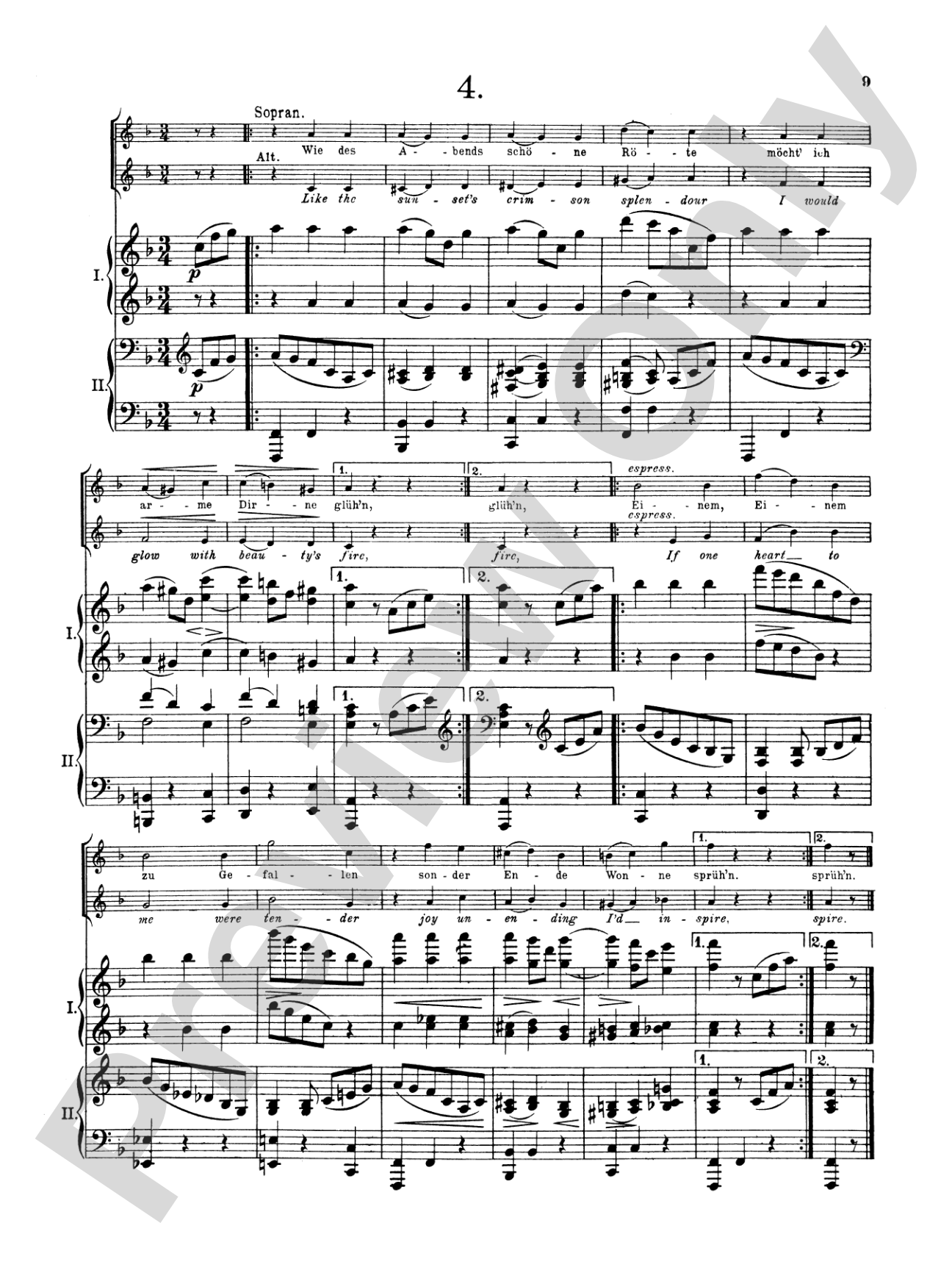 Love Song Waltzes (Liebeslieder Waltzes), Opus 52: Choir
