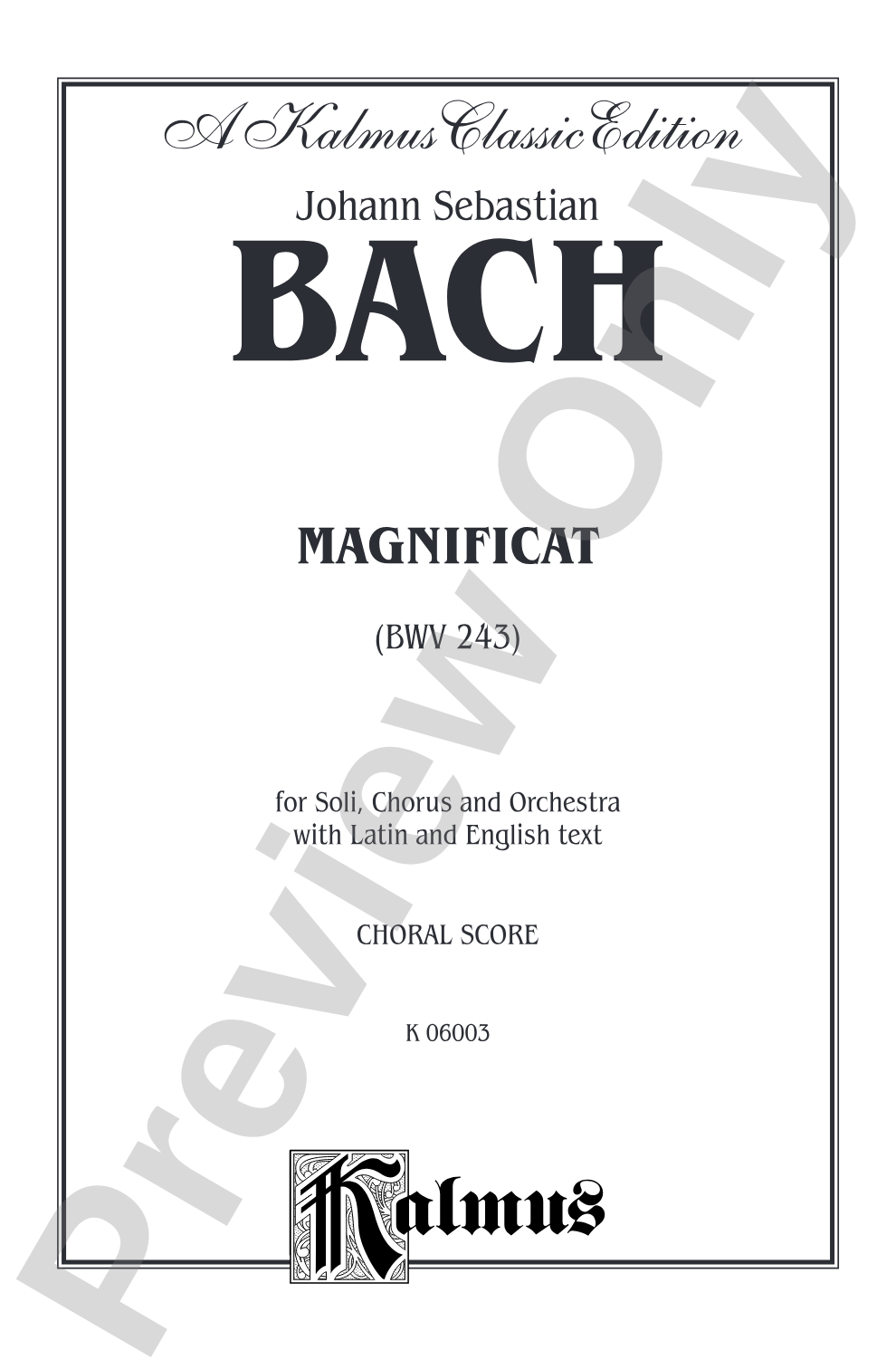 Magnificat (BWV 243): Choir