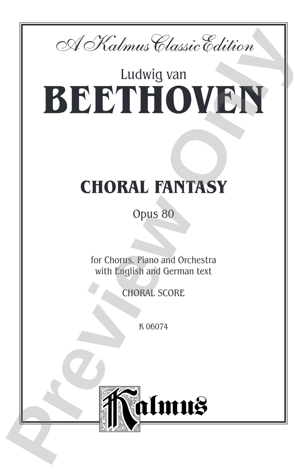 Choral Fantasy, Opus 80: Choir