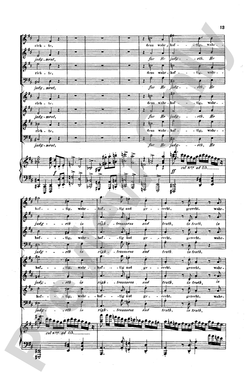 Triumphal Hymn (Triumphlied), Opus 55: Choir