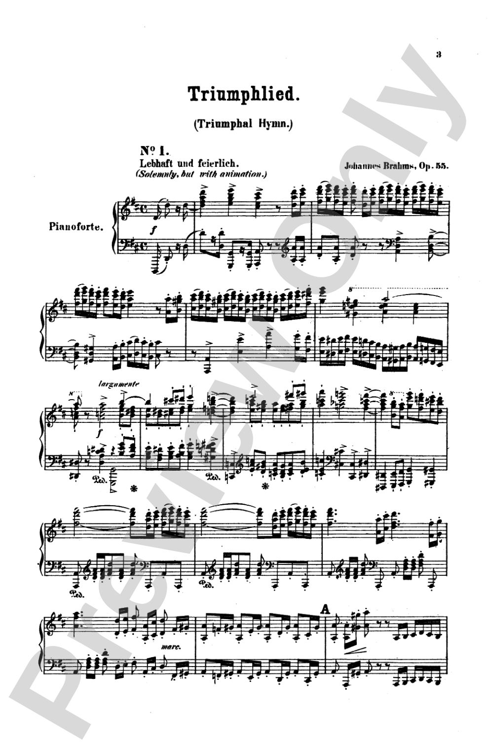 Triumphal Hymn (Triumphlied), Opus 55: Choir