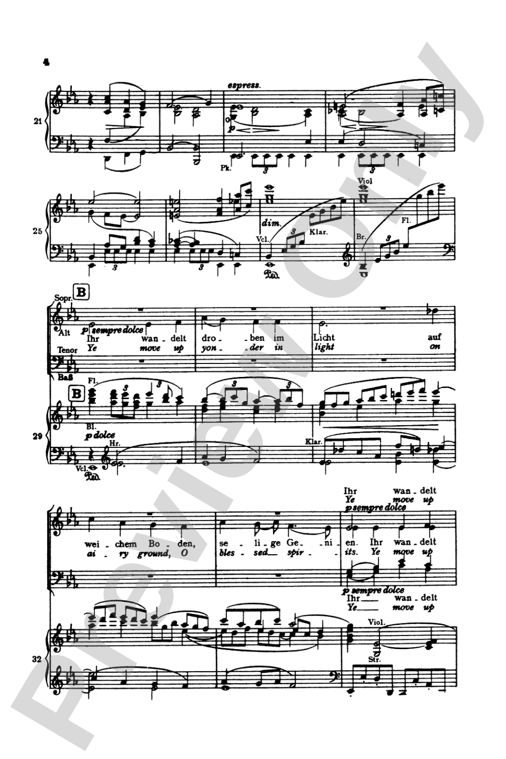 Song of Fate (Schicksalslied), Opus 54: Choir