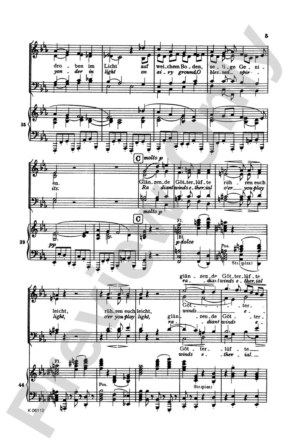 Song of Fate (Schicksalslied), Opus 54: Choir