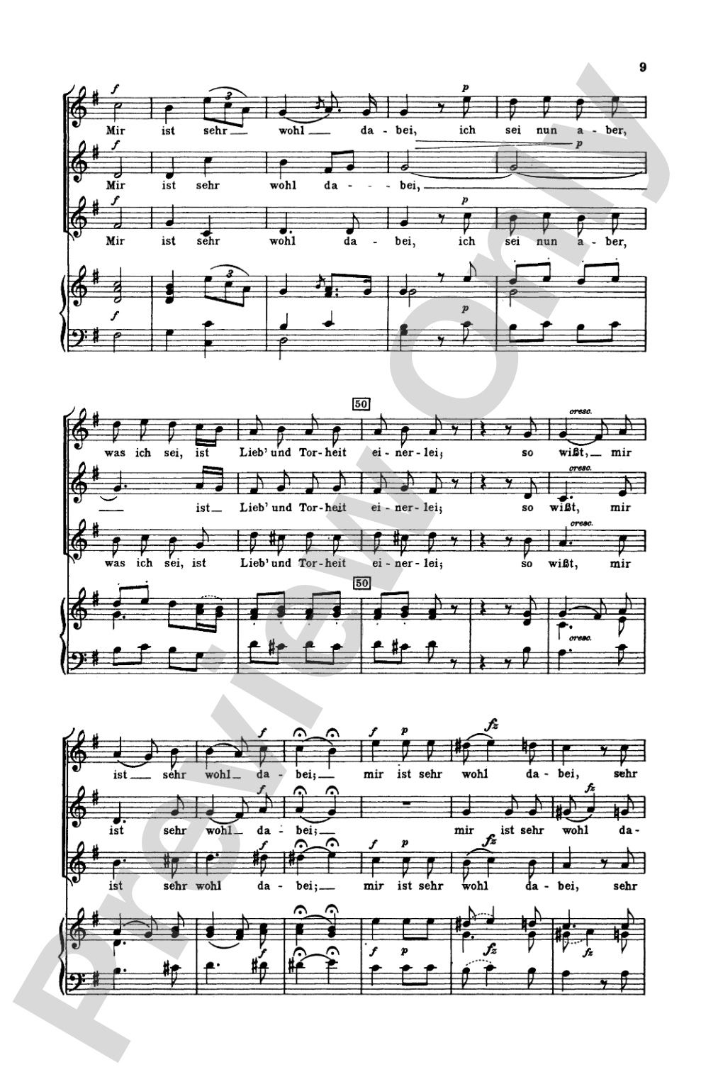 Three and Four Part Songs: Choir