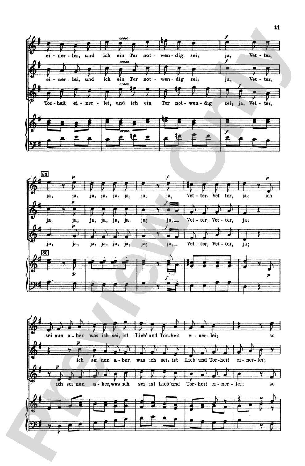 Three and Four Part Songs: Choir