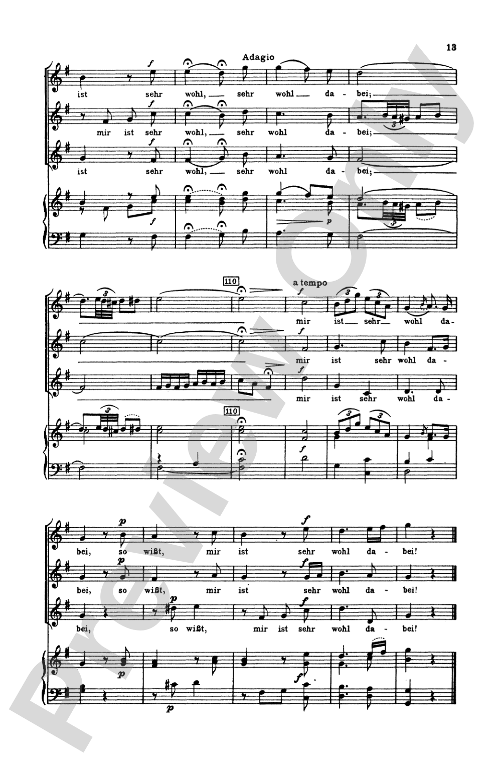 Three and Four Part Songs: Choir