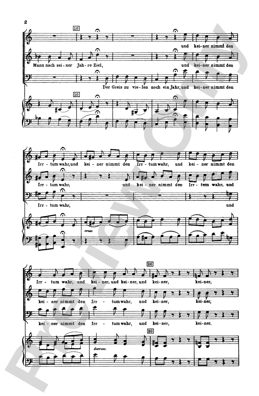 Three and Four Part Songs: Choir