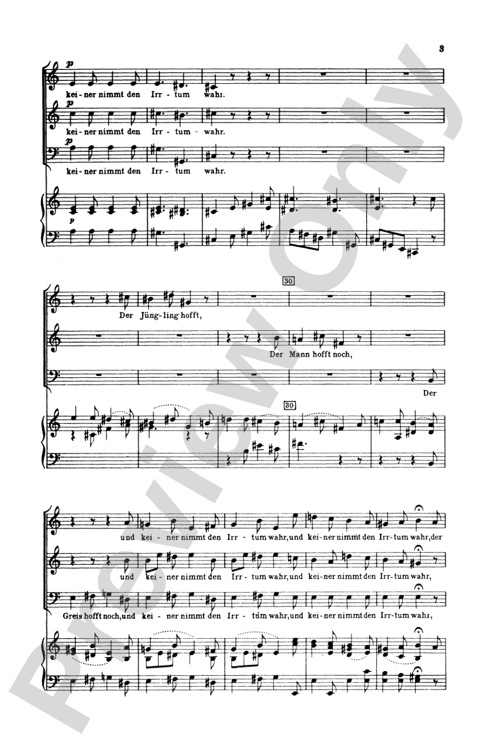 Three and Four Part Songs: Choir