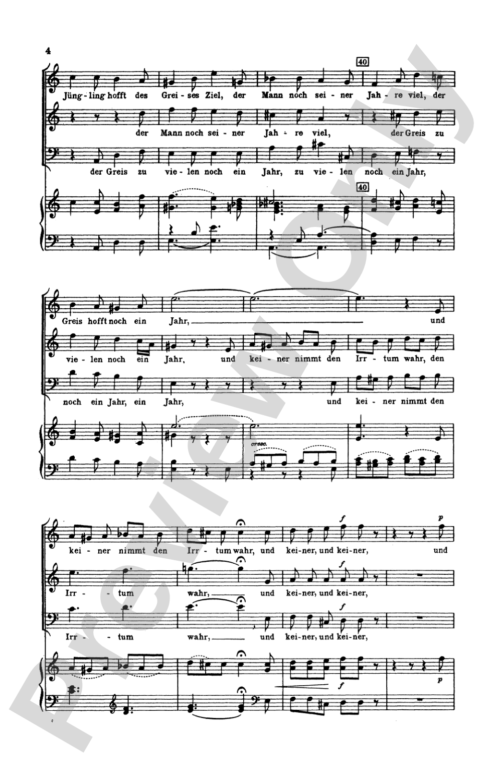 Three and Four Part Songs: Choir