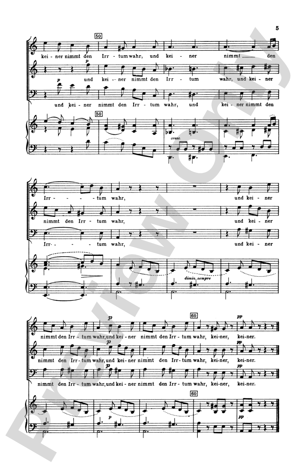 Three and Four Part Songs: Choir