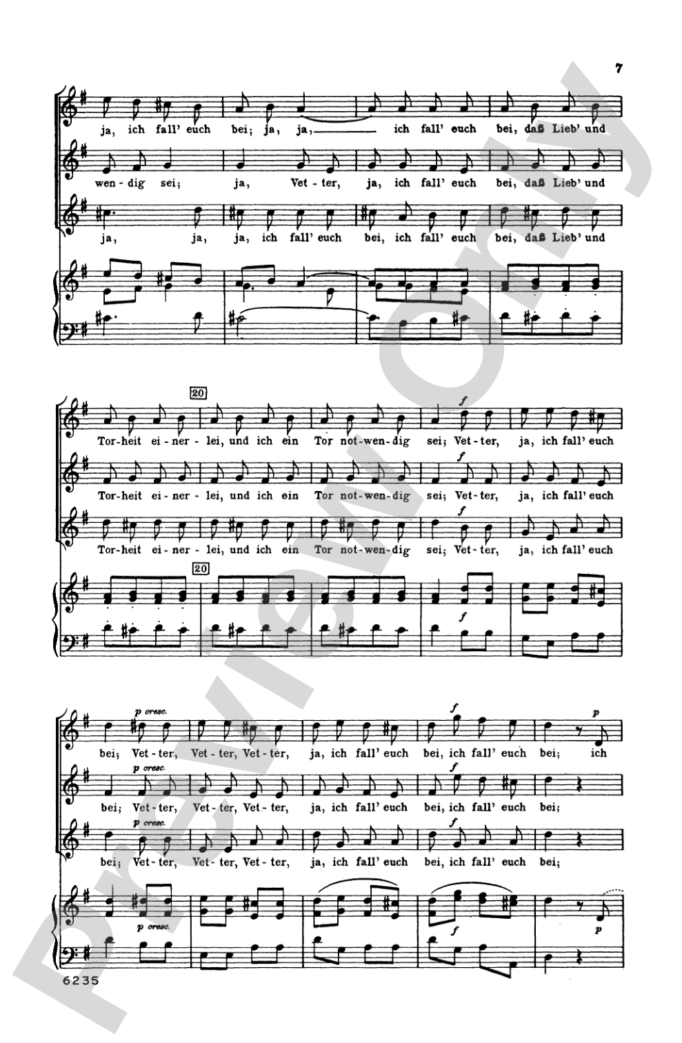 Three and Four Part Songs: Choir