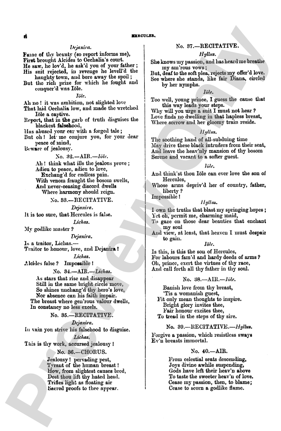Hercules (1745), An Oratorio: Choir