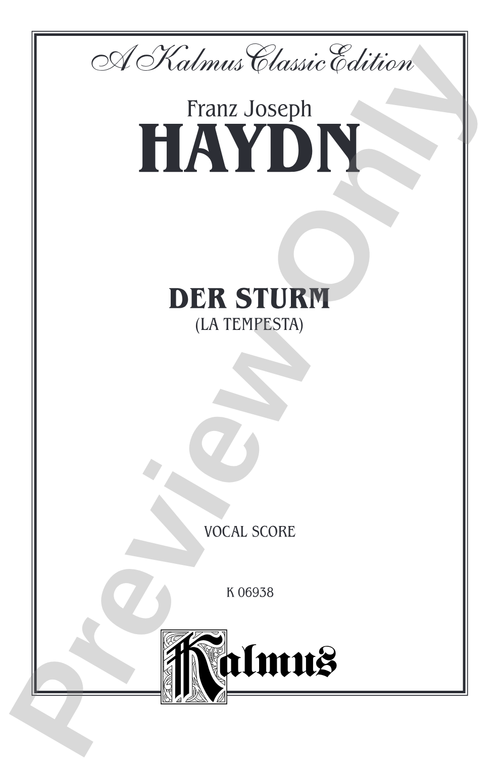 Der Sturm (La Tempesta): Choir