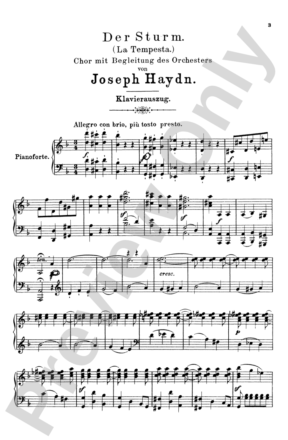Der Sturm (La Tempesta): Choir