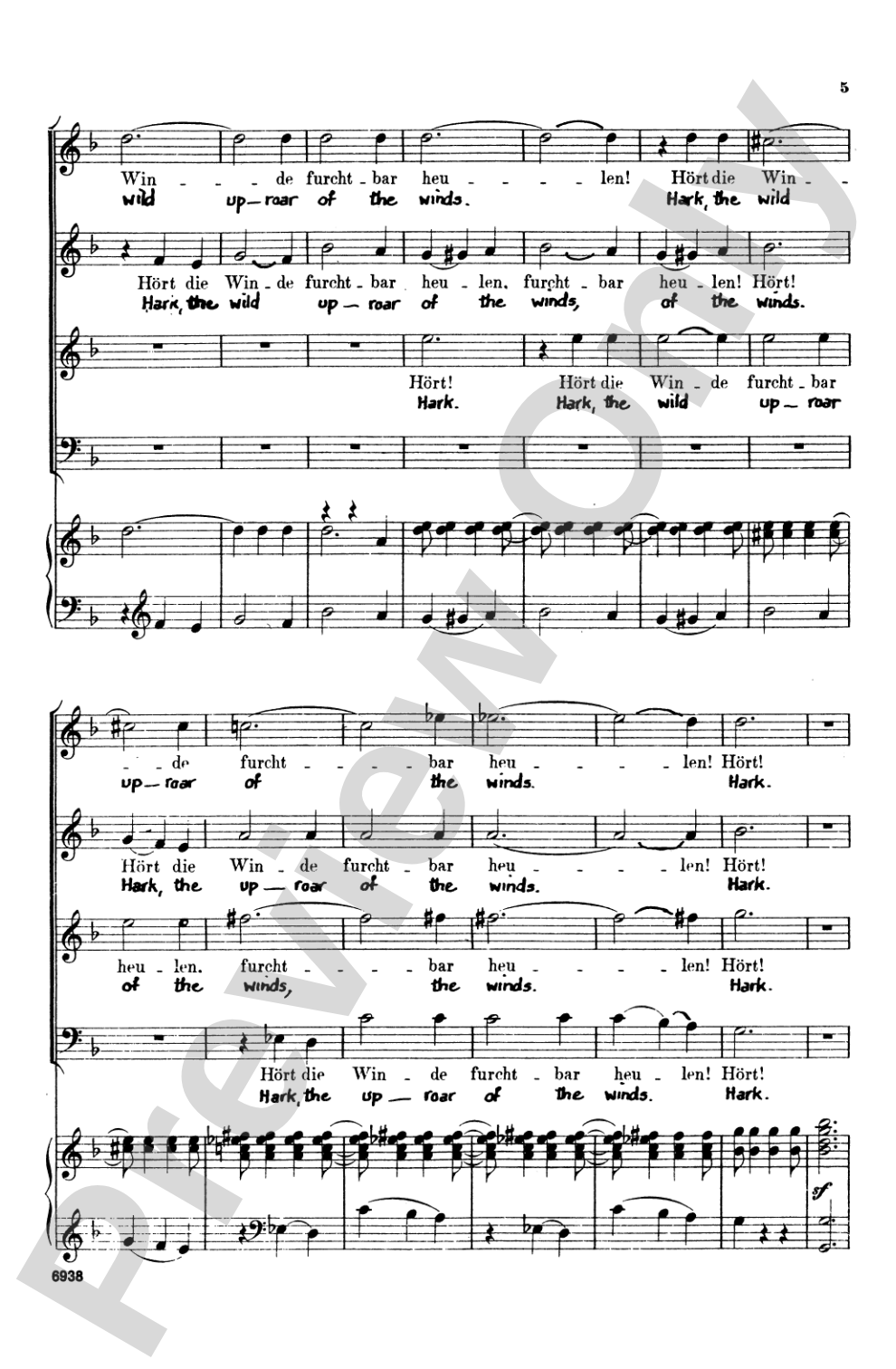 Der Sturm (La Tempesta): Choir