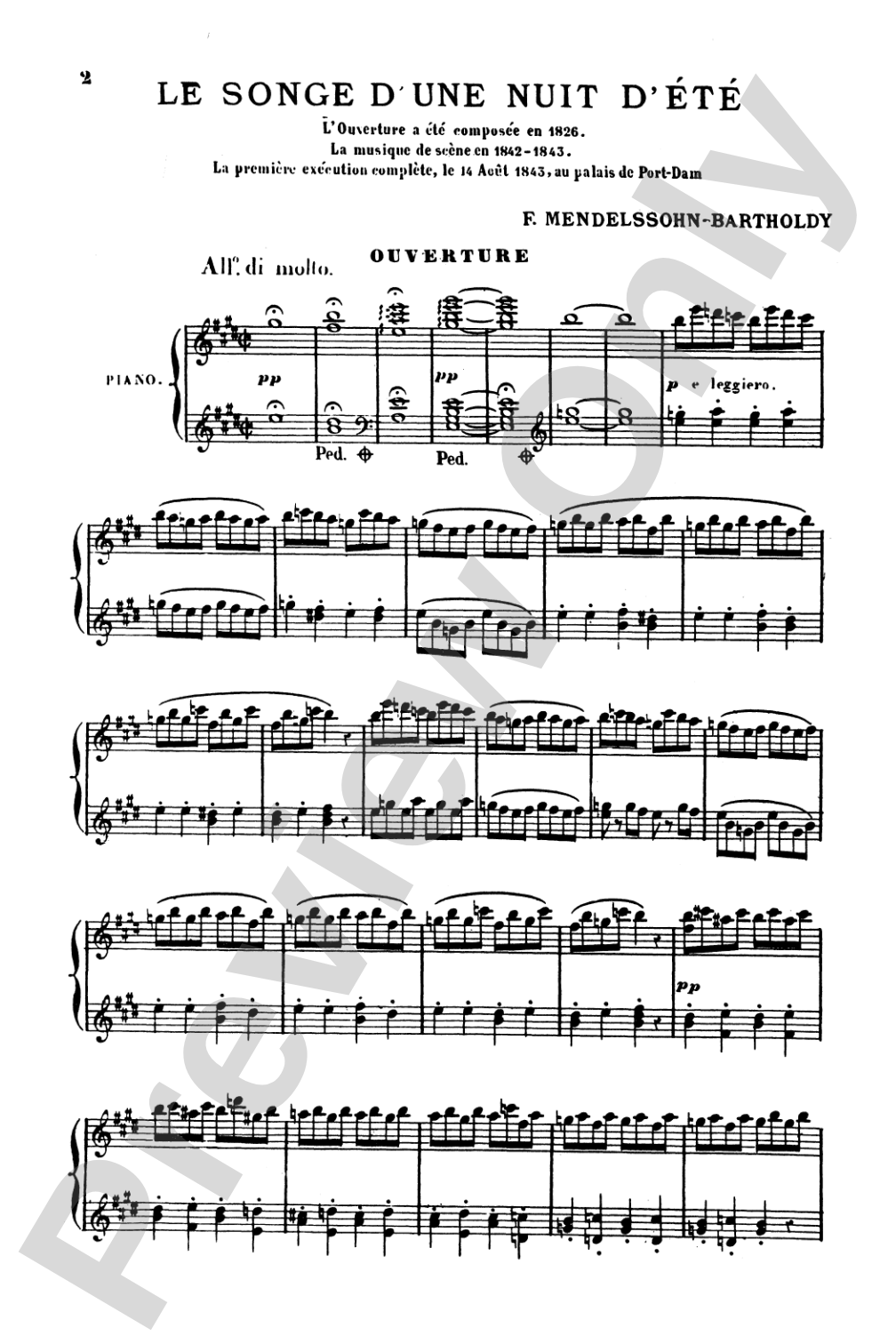 A Midsummer Night's Dream (Le Songe d'une Nuit d'été), Opus 61: Choir