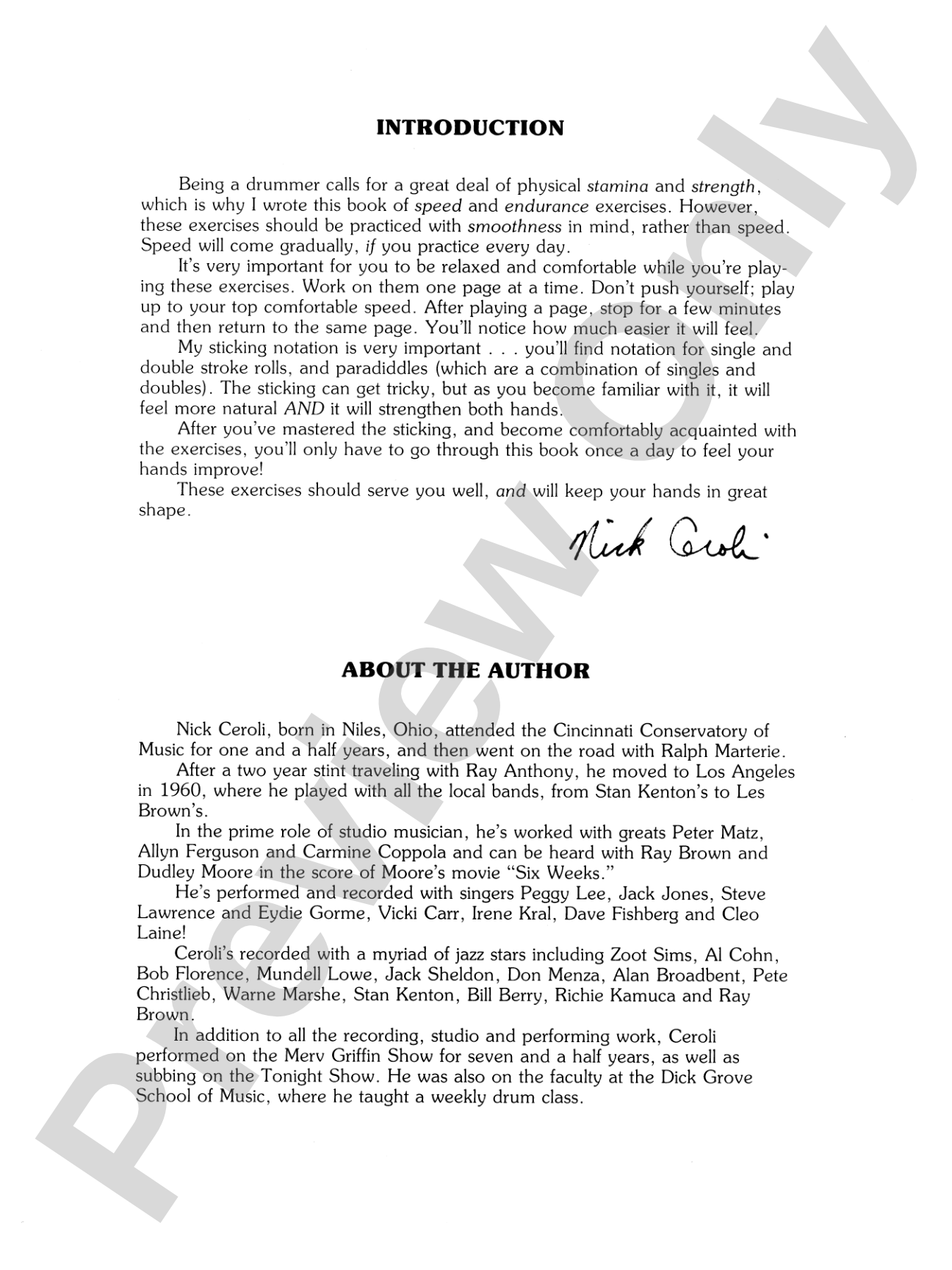 Speed and Endurance Studies: A Warm-Up Book for Drummers