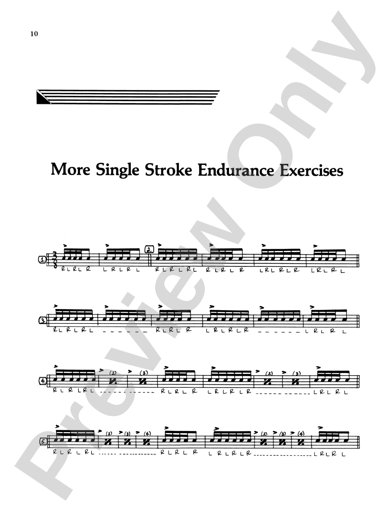 Speed and Endurance Studies: A Warm-Up Book for Drummers