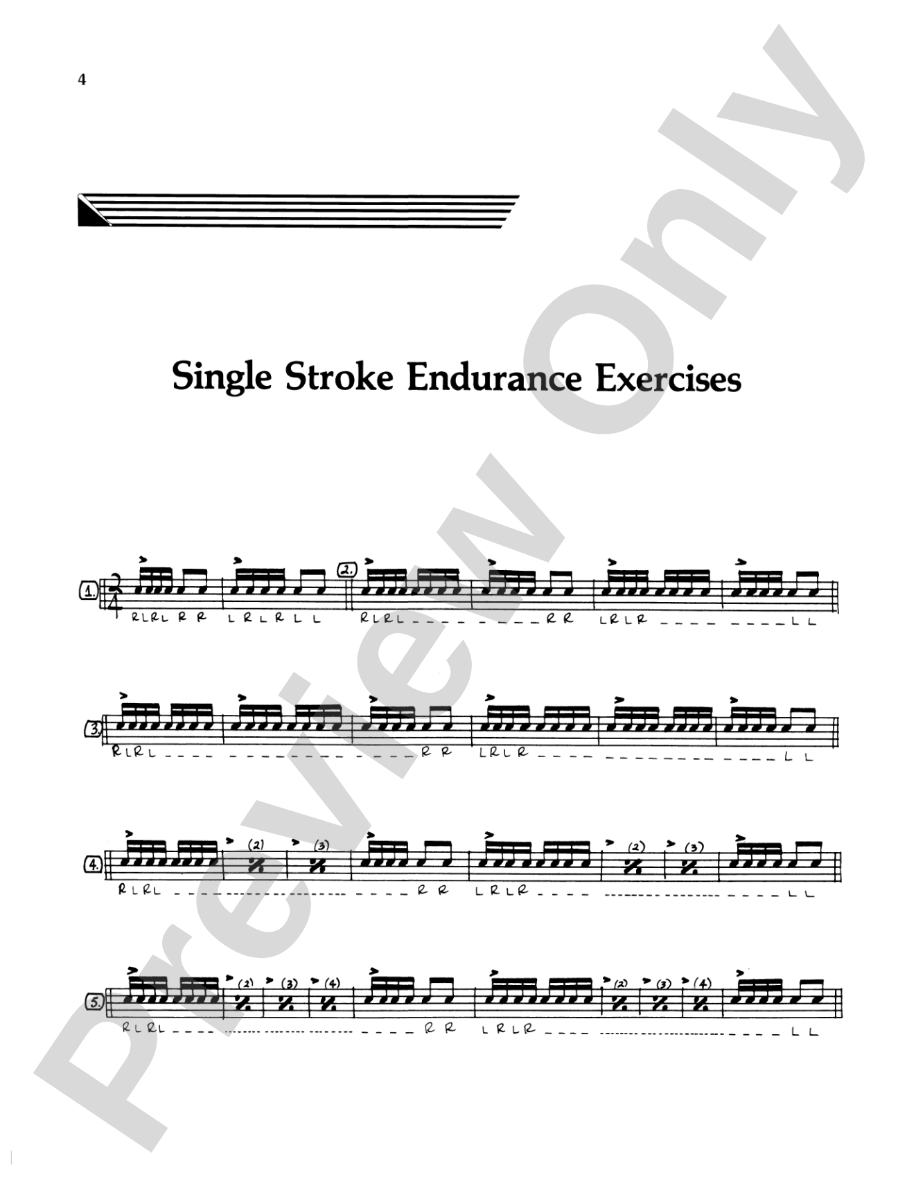 Speed and Endurance Studies: A Warm-Up Book for Drummers