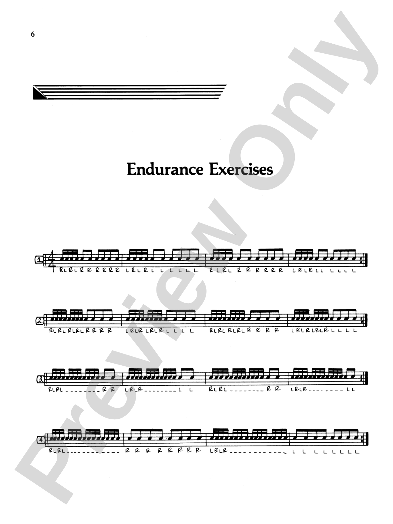 Speed and Endurance Studies: A Warm-Up Book for Drummers