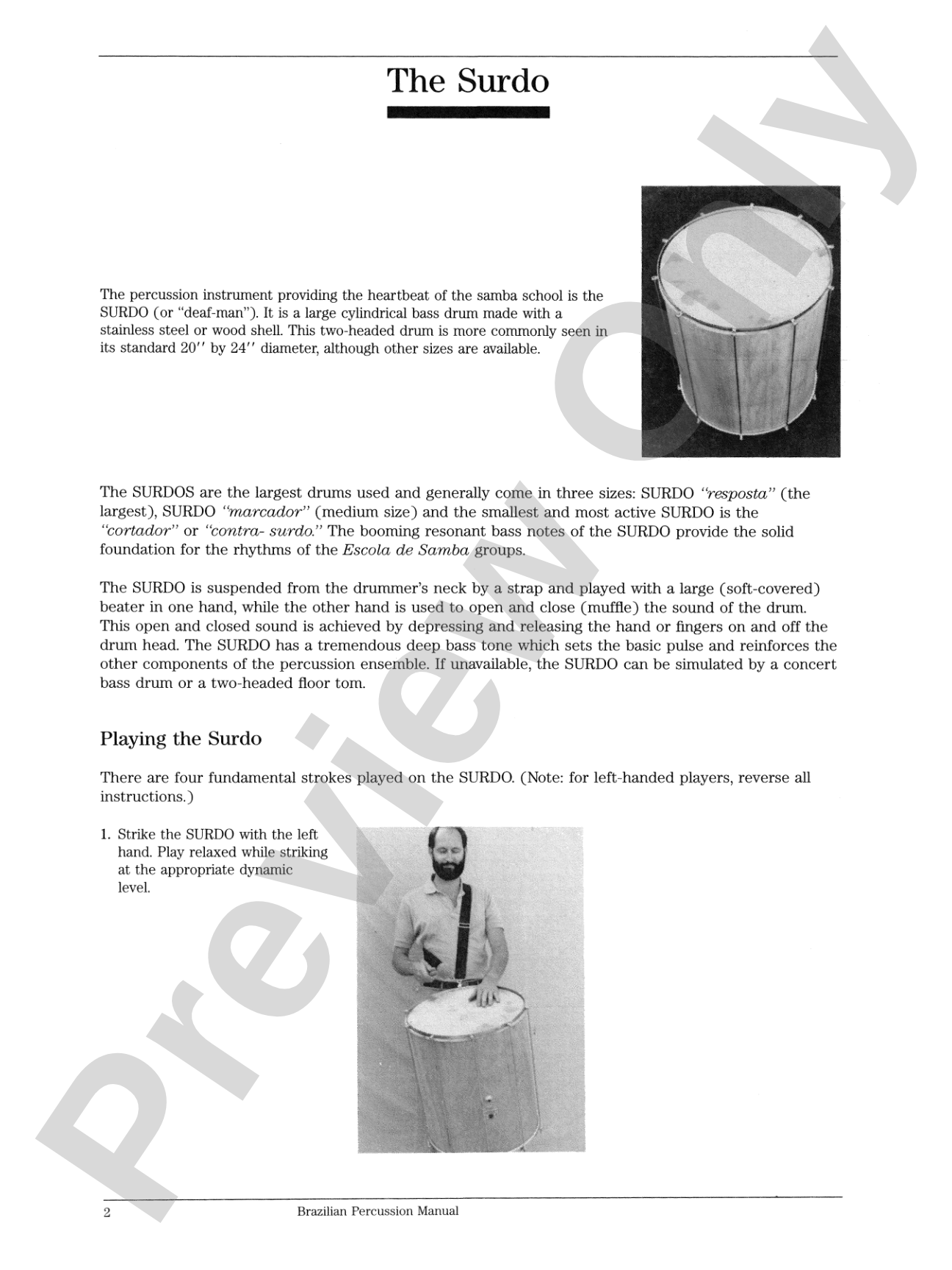 Brazilian Percussion Manual: Rhythms and Techniques with Application for the Drum Set
